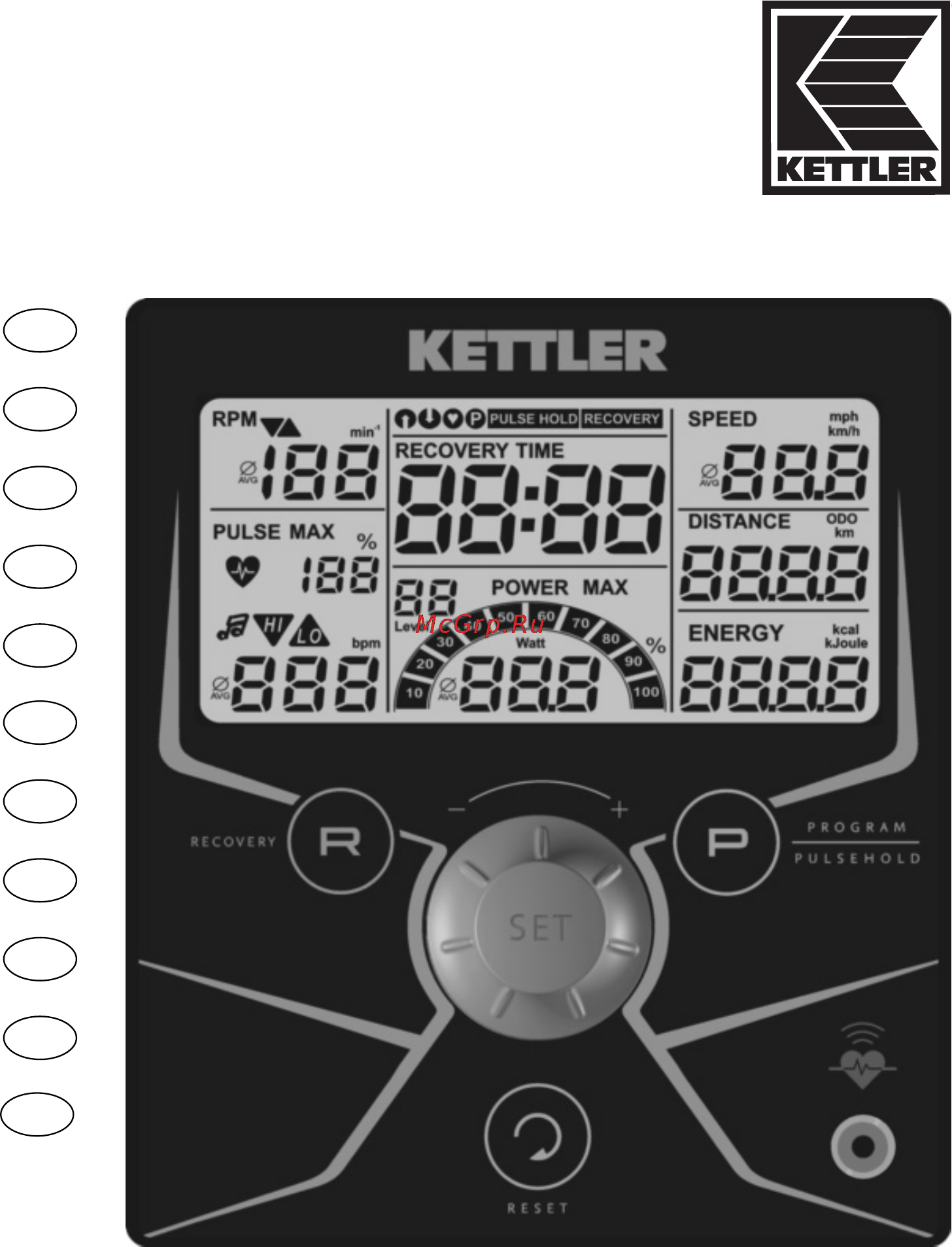 Kettler E1 Рекомендации по проведению тренировок и руководство по эксплуатации компьютера онлайн