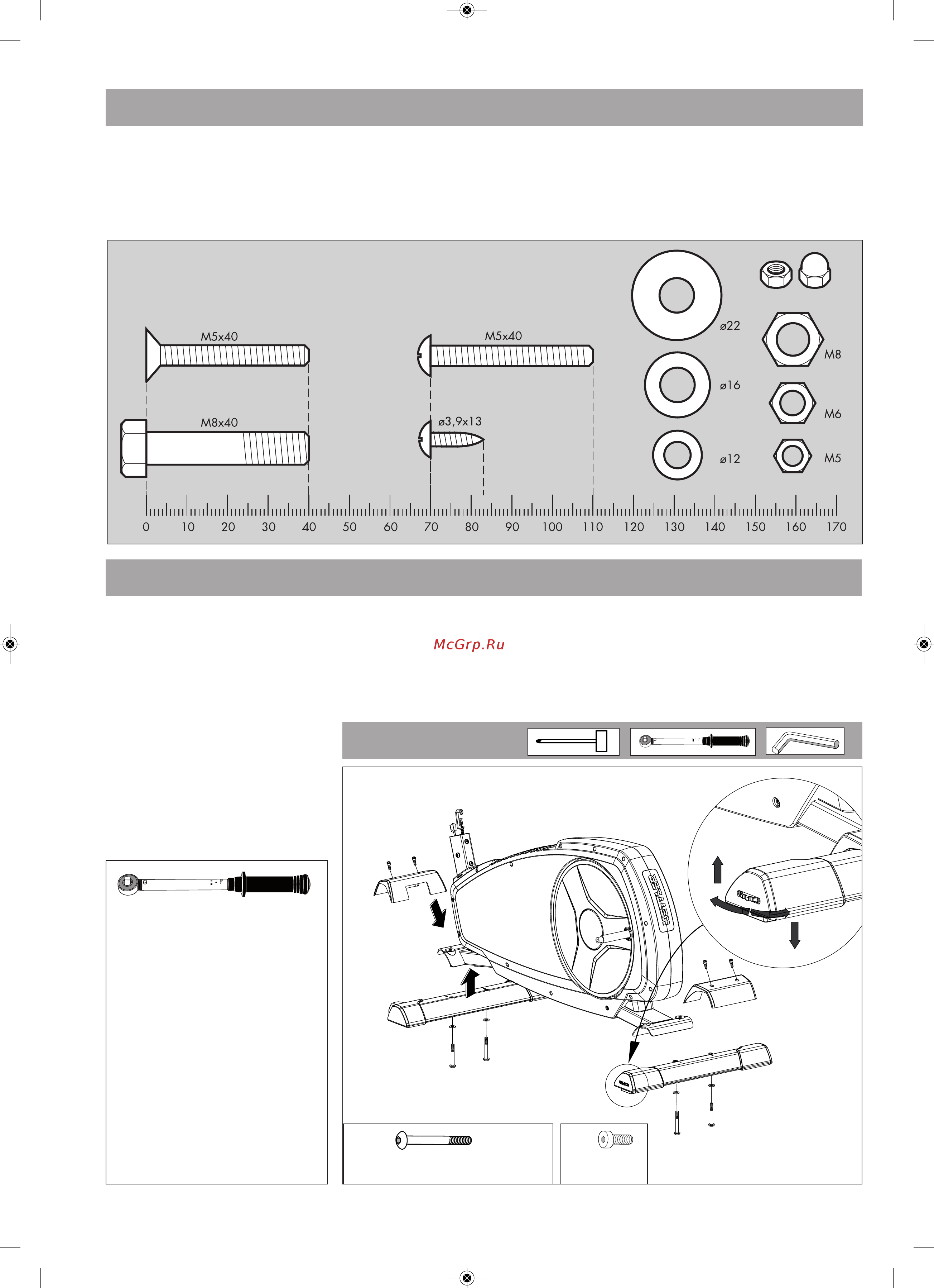Kettler Rivo M [5/18] Messhilfe für verschraubungsmaterial