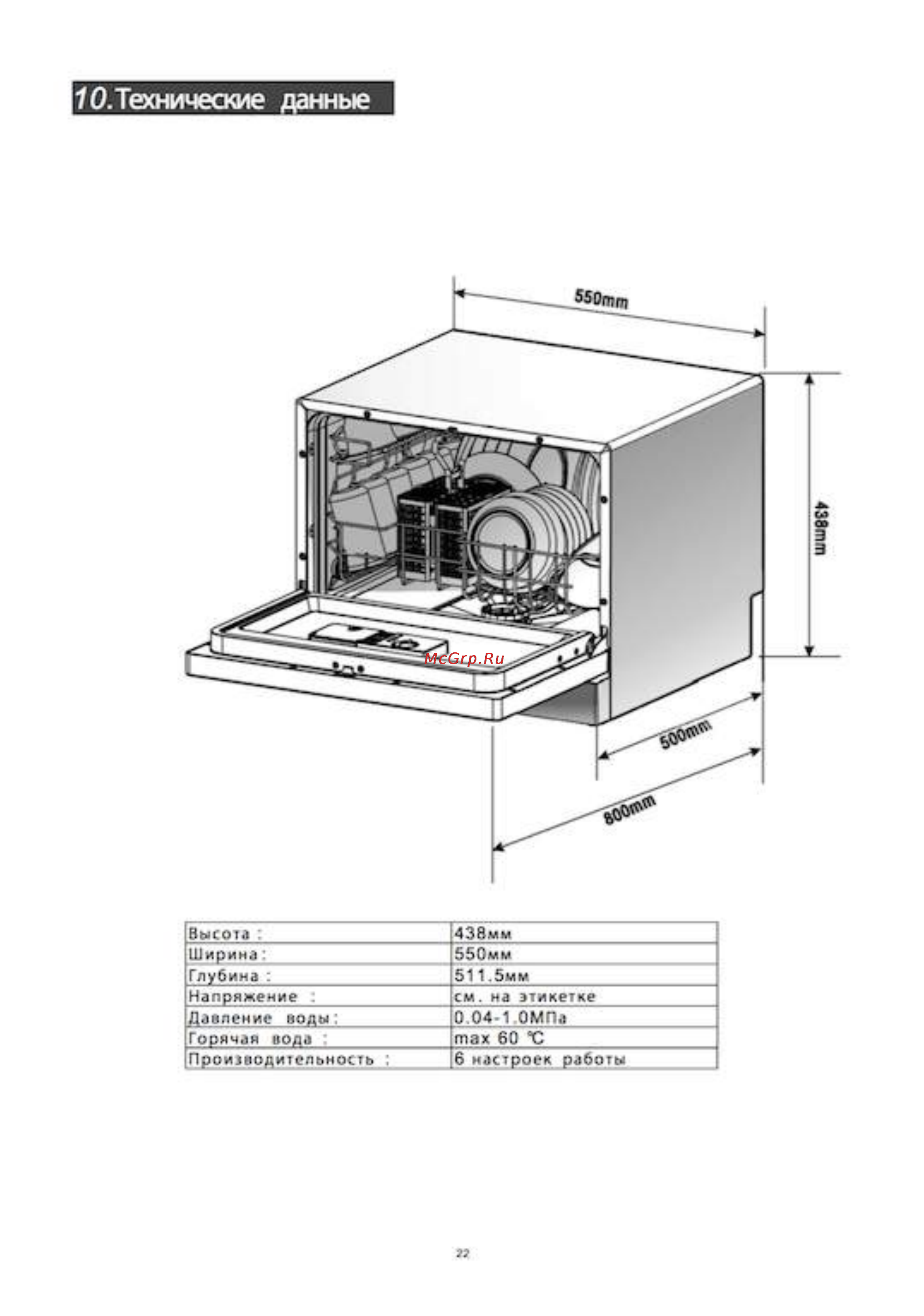 EXITEQ EXDW-T501 [22/22] Технические данные