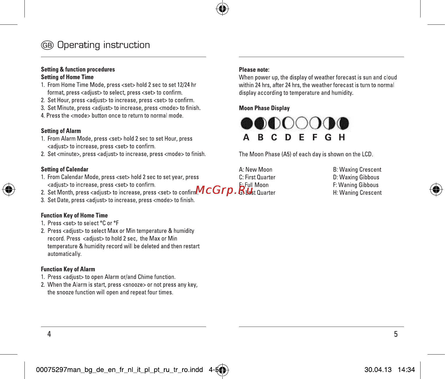 Hama TH-100 (75297) [3/13] Operating instruction