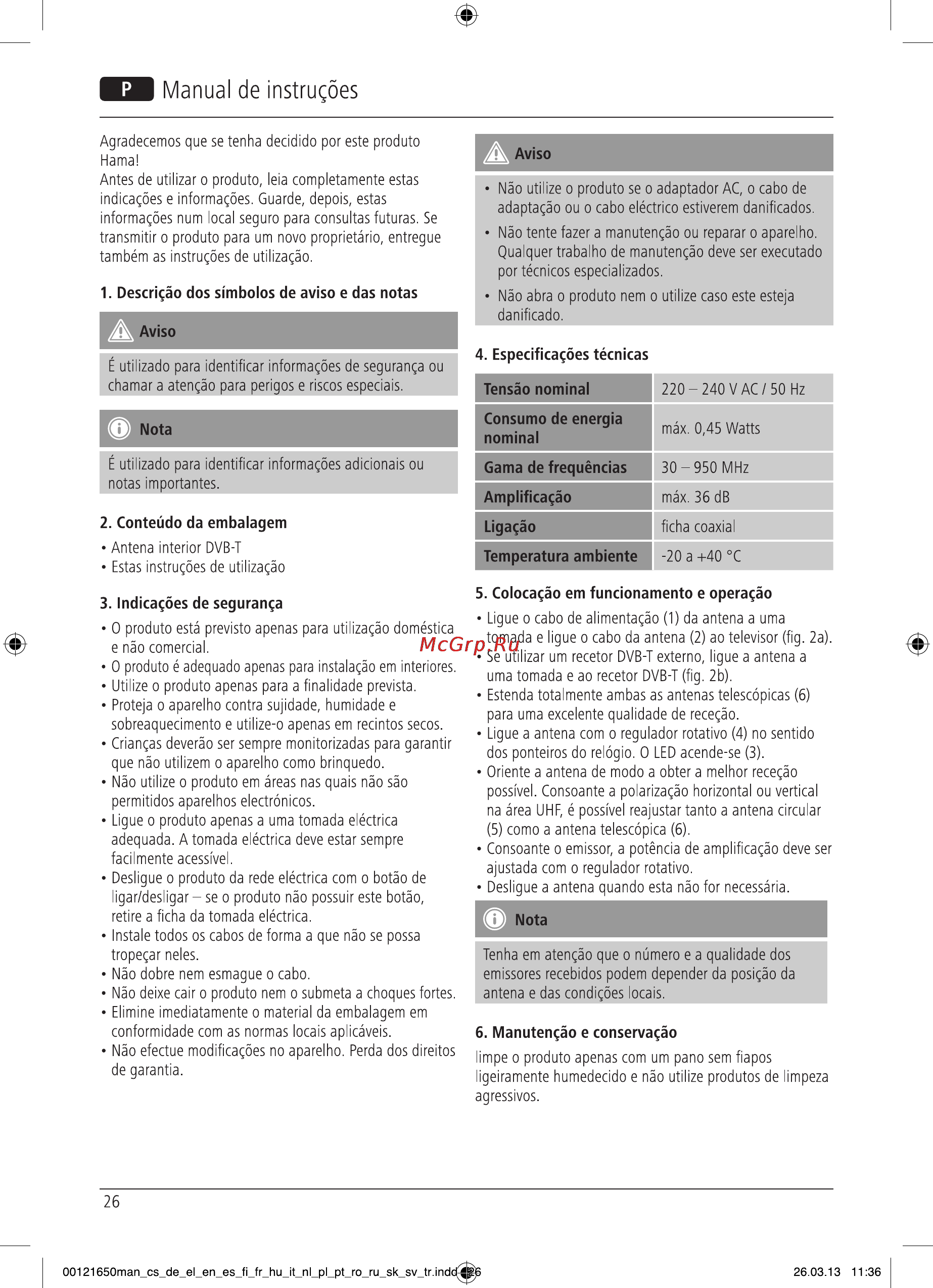Hama H-121650 [28/38] Manual de nstruçôes