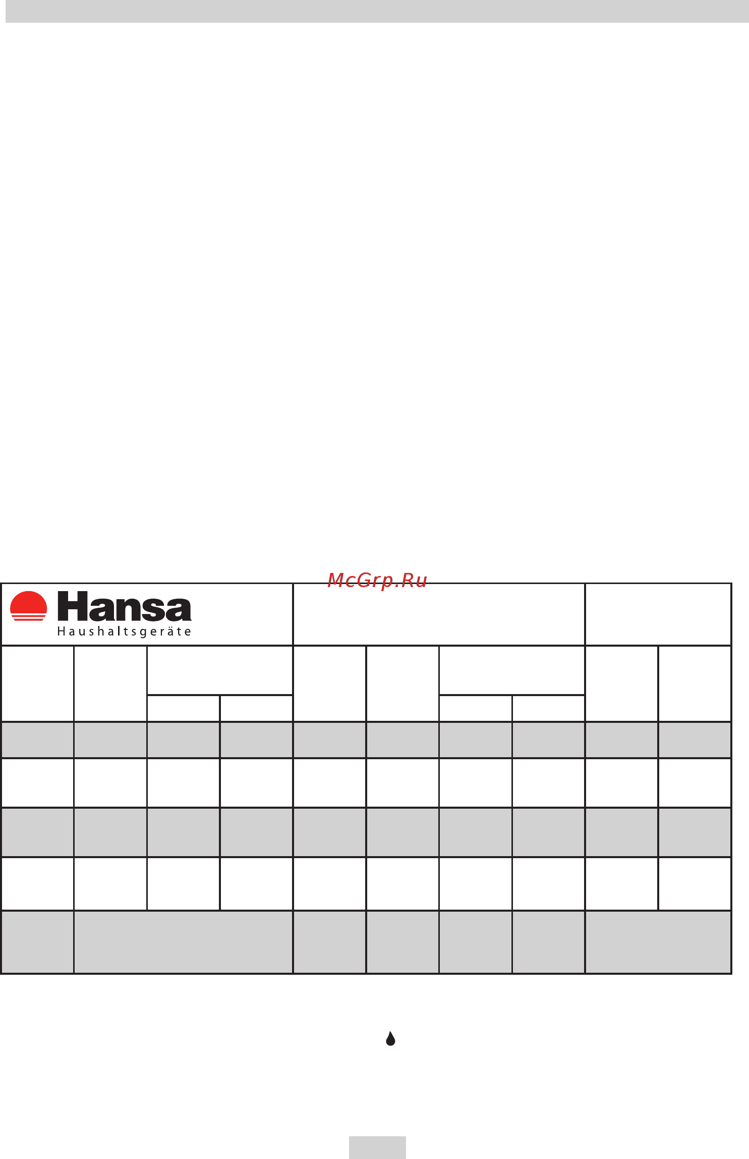 Hansa FCGW63020G [10/72] Описаниеустройства
