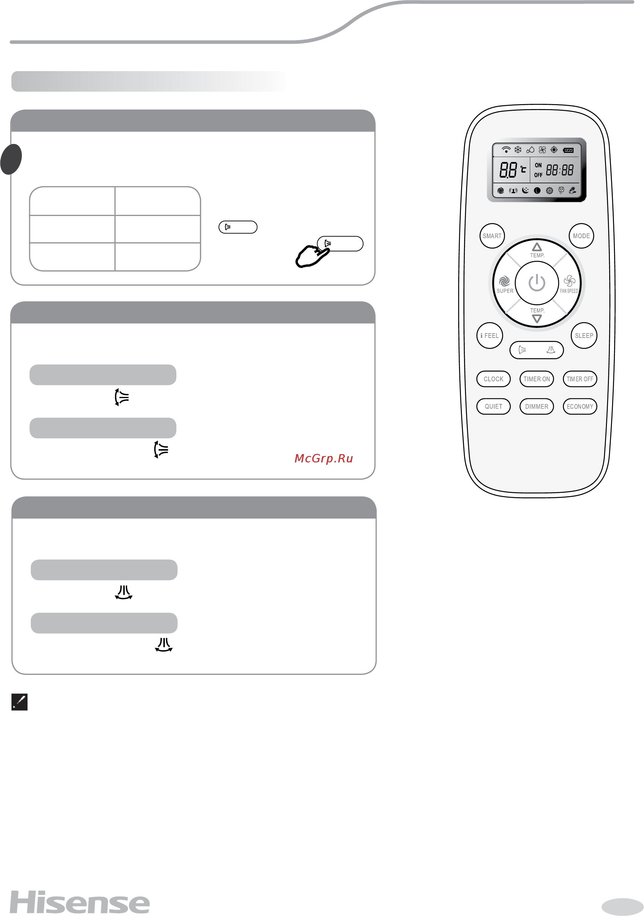 Hisense AS-11UR4SYDDB1G / AS-11UR4SYDDB1W [10/20] Инструкция по эксплуатации
