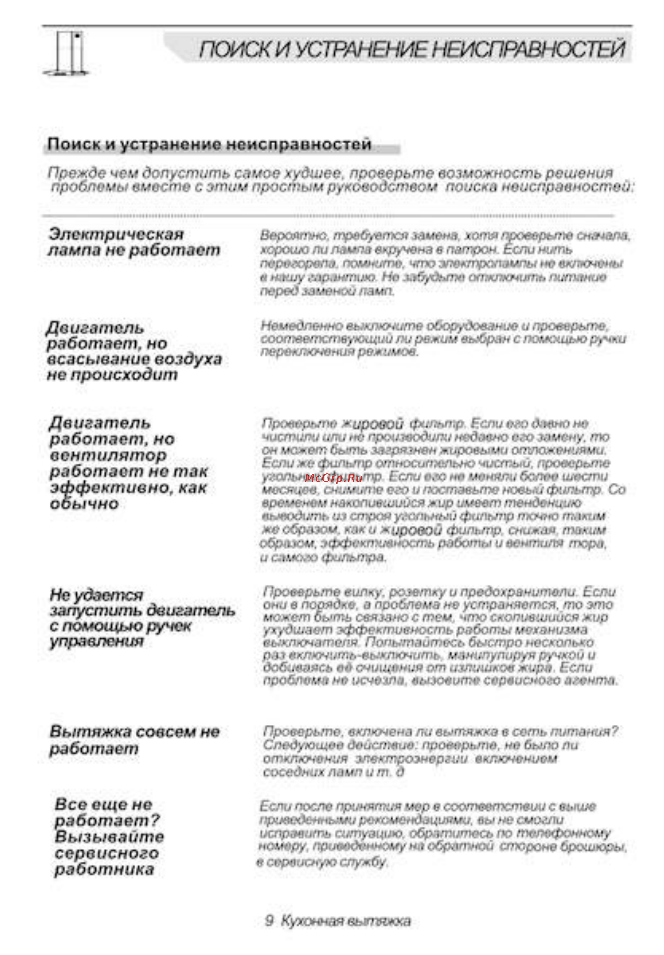 EXITEQ EX-2016 Нержавеющая сталь [12/14] Поиски устранение неисправностей