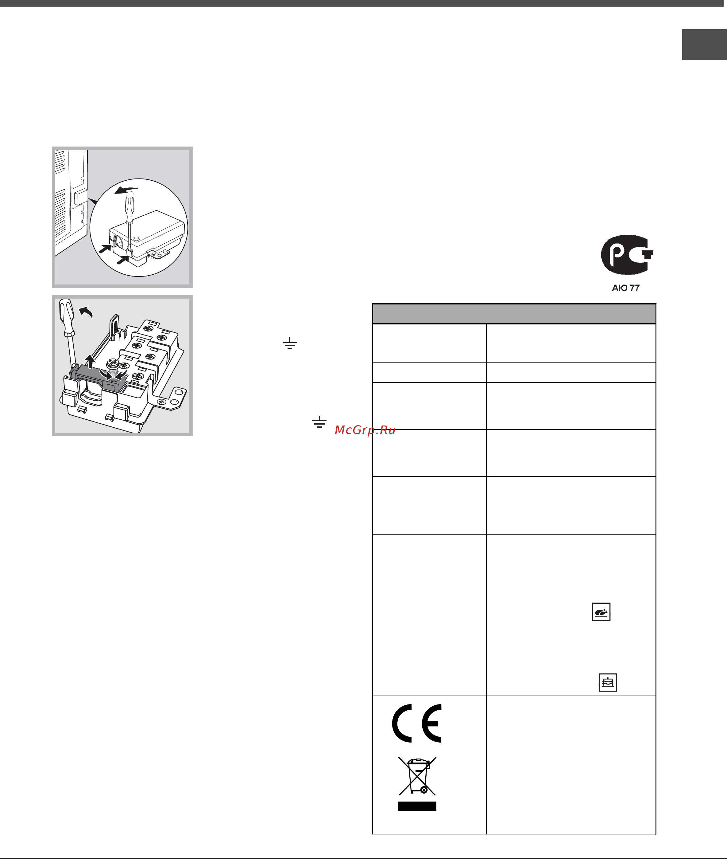 Hotpoint-Ariston OFD 610 (MR) RU/HA [13/20] Электрическое подключение