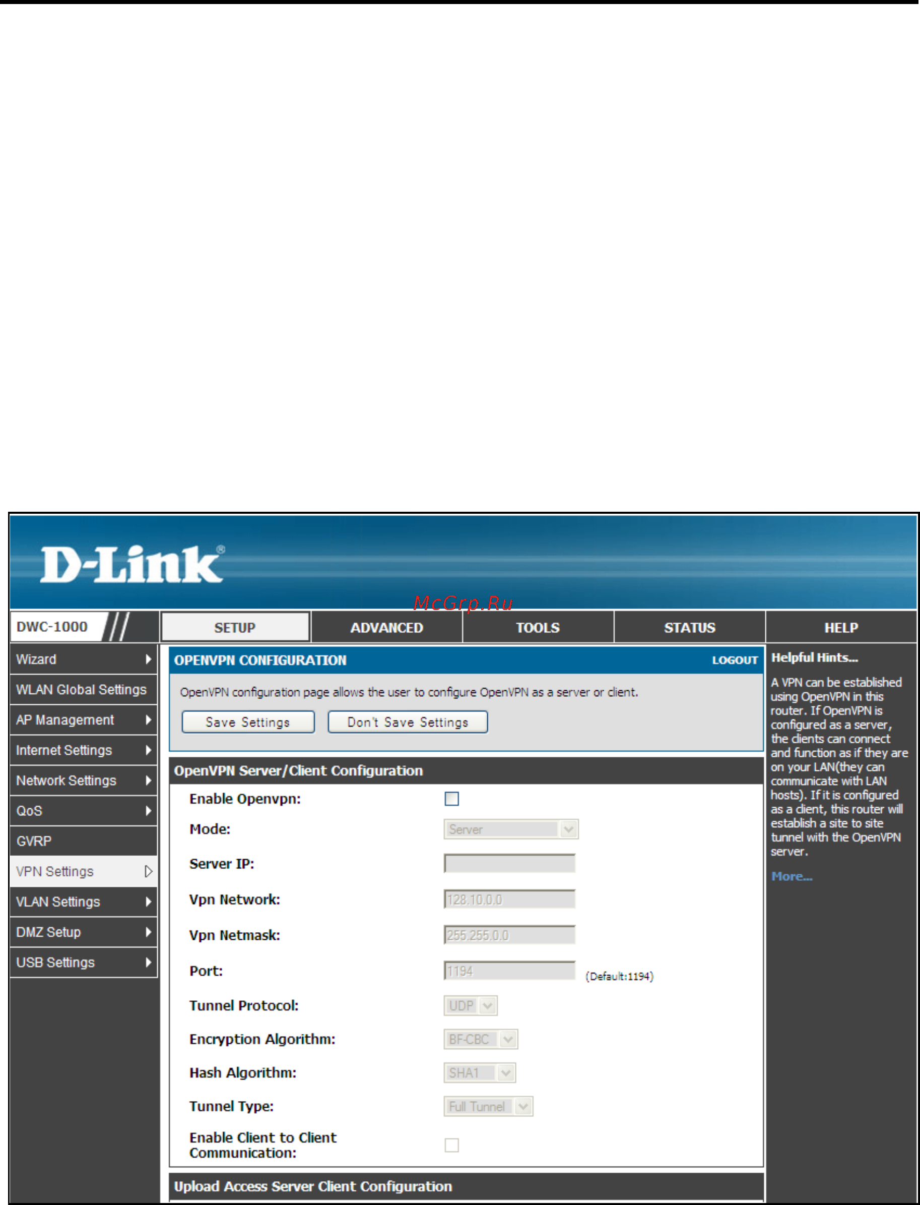 D-Link DWC-1000 [124/246] Openvpn support