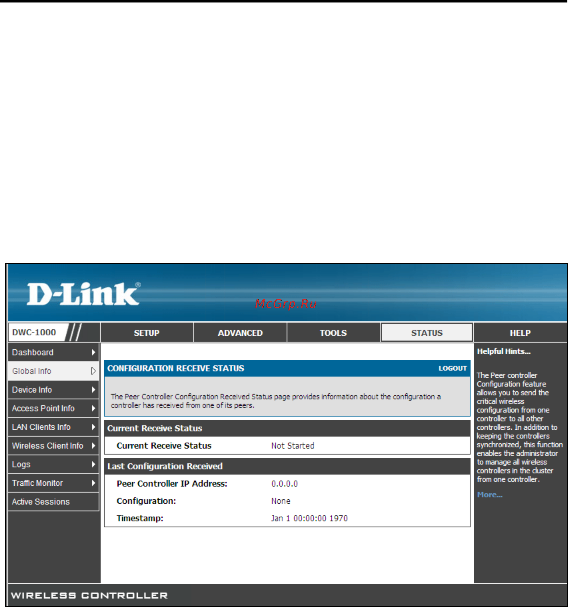 D-Link DWC-1000 [171/246] Configuration receive status