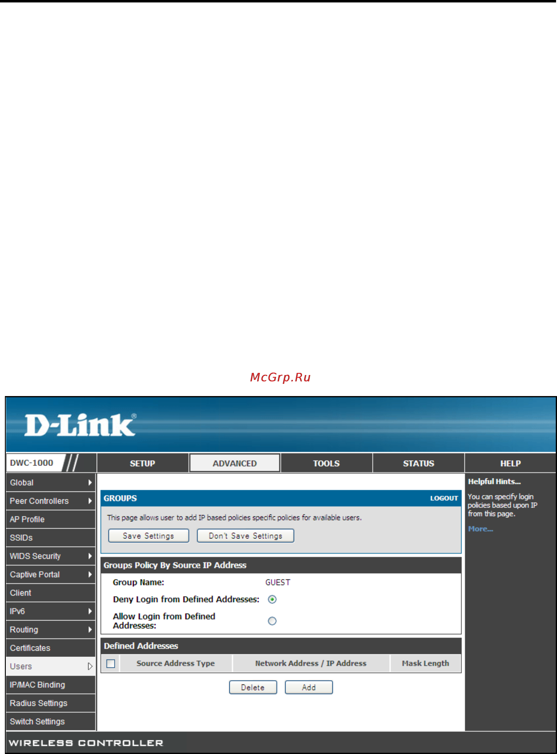 D-Link DWC-1000 [196/246] Configuring ip policies
