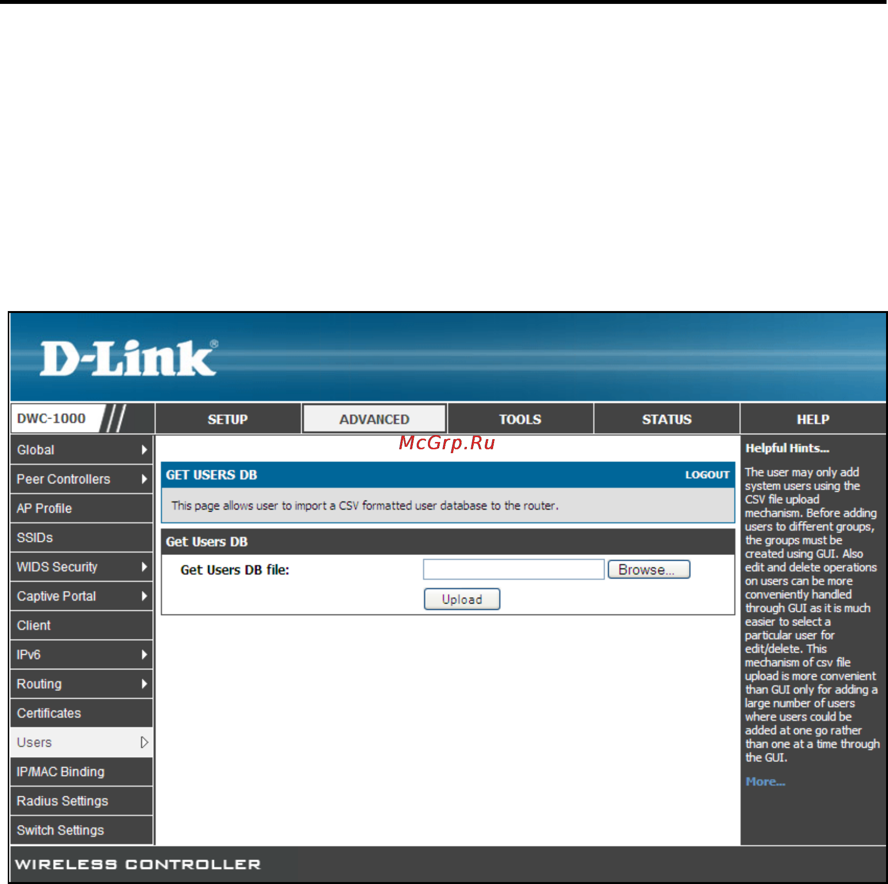 D-Link DWC-1000 [201/246] Importing users