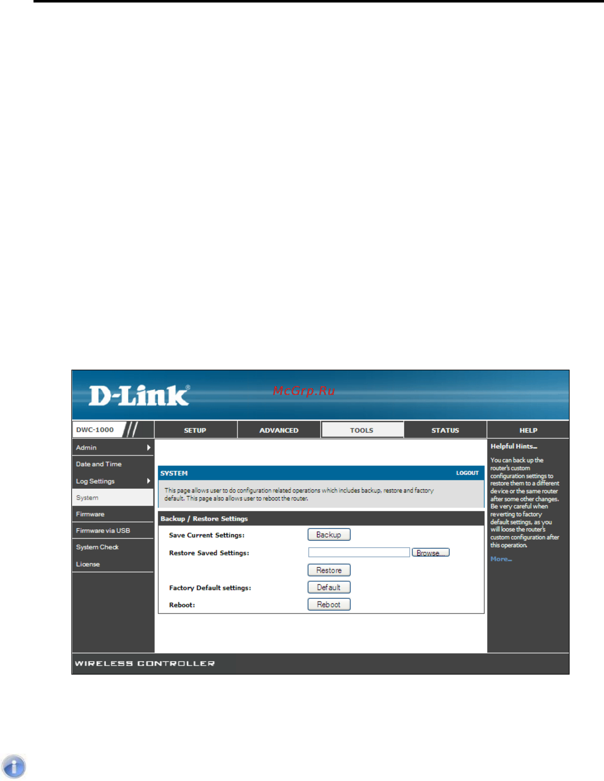 D-Link DWC-1000 [206/246] Restoring factory default settings