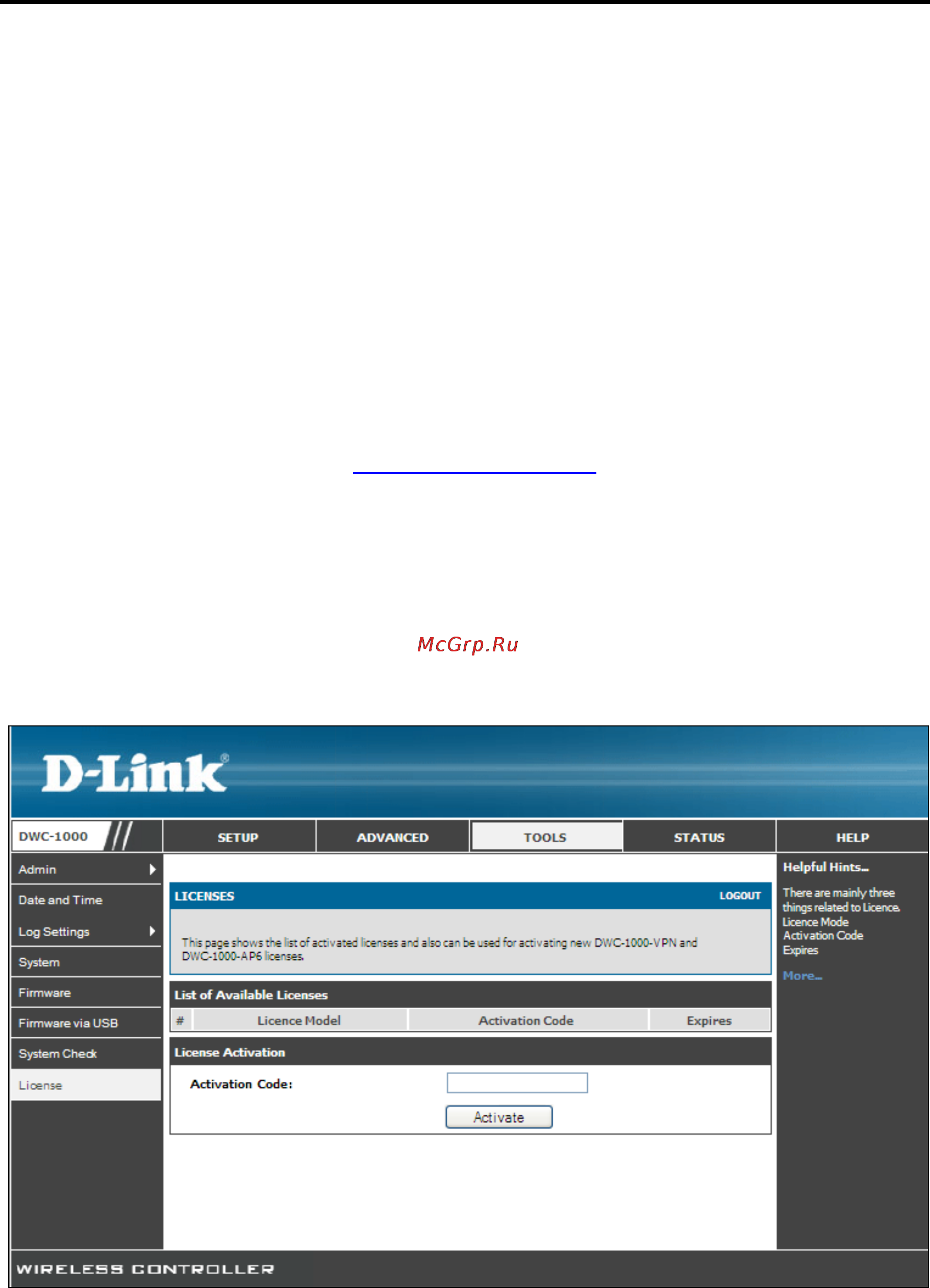 D-Link DWC-1000 [211/246] Activating licenses