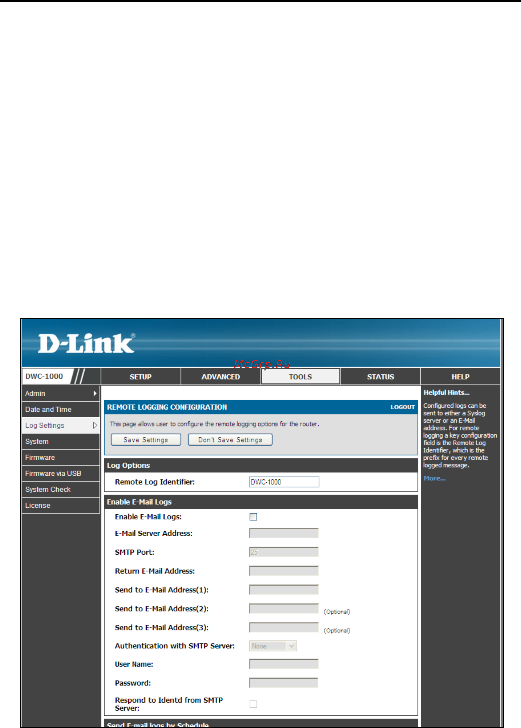 D-Link DWC-1000 [227/246] Remote logging