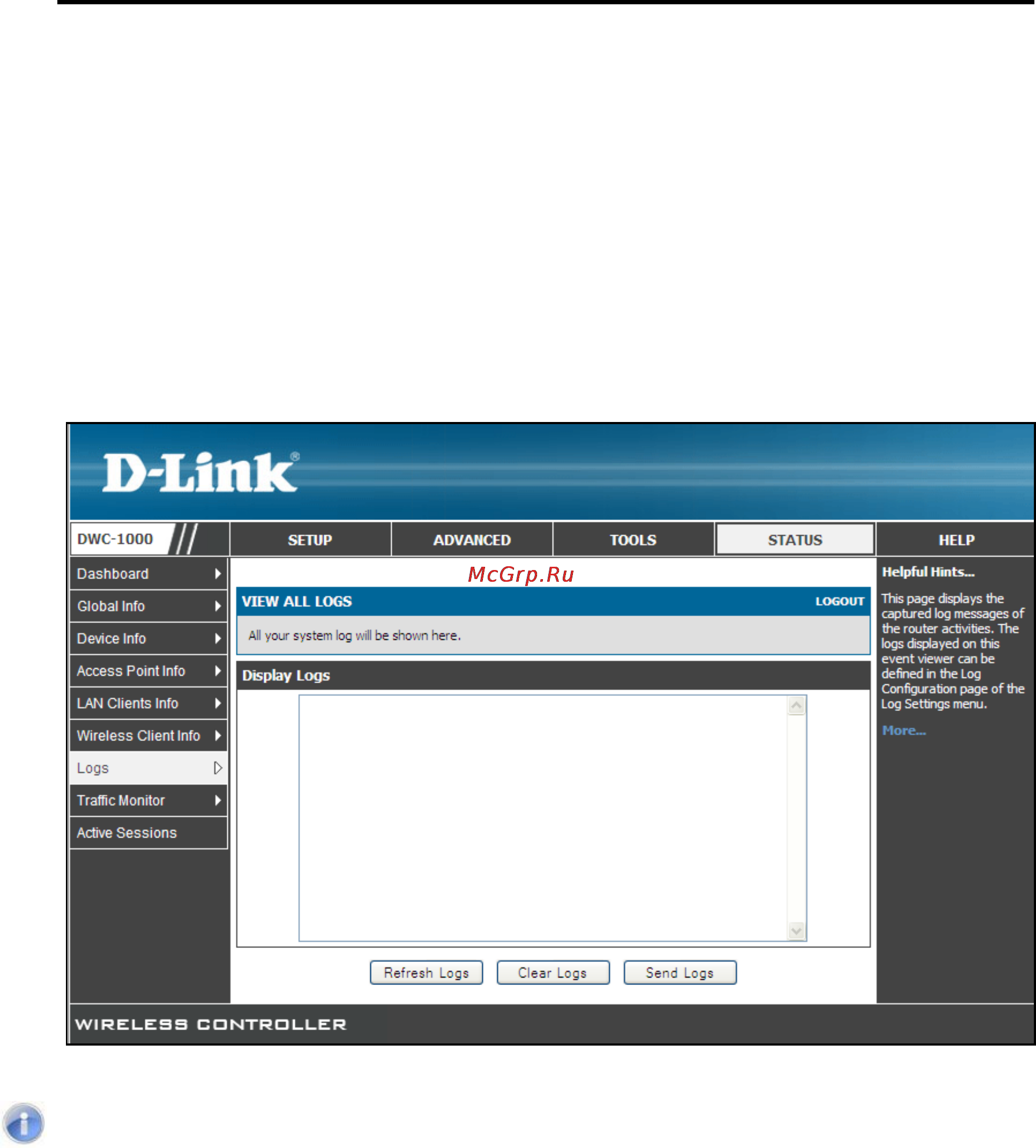 D-Link DWC-1000 [230/246] Wireless controller event log