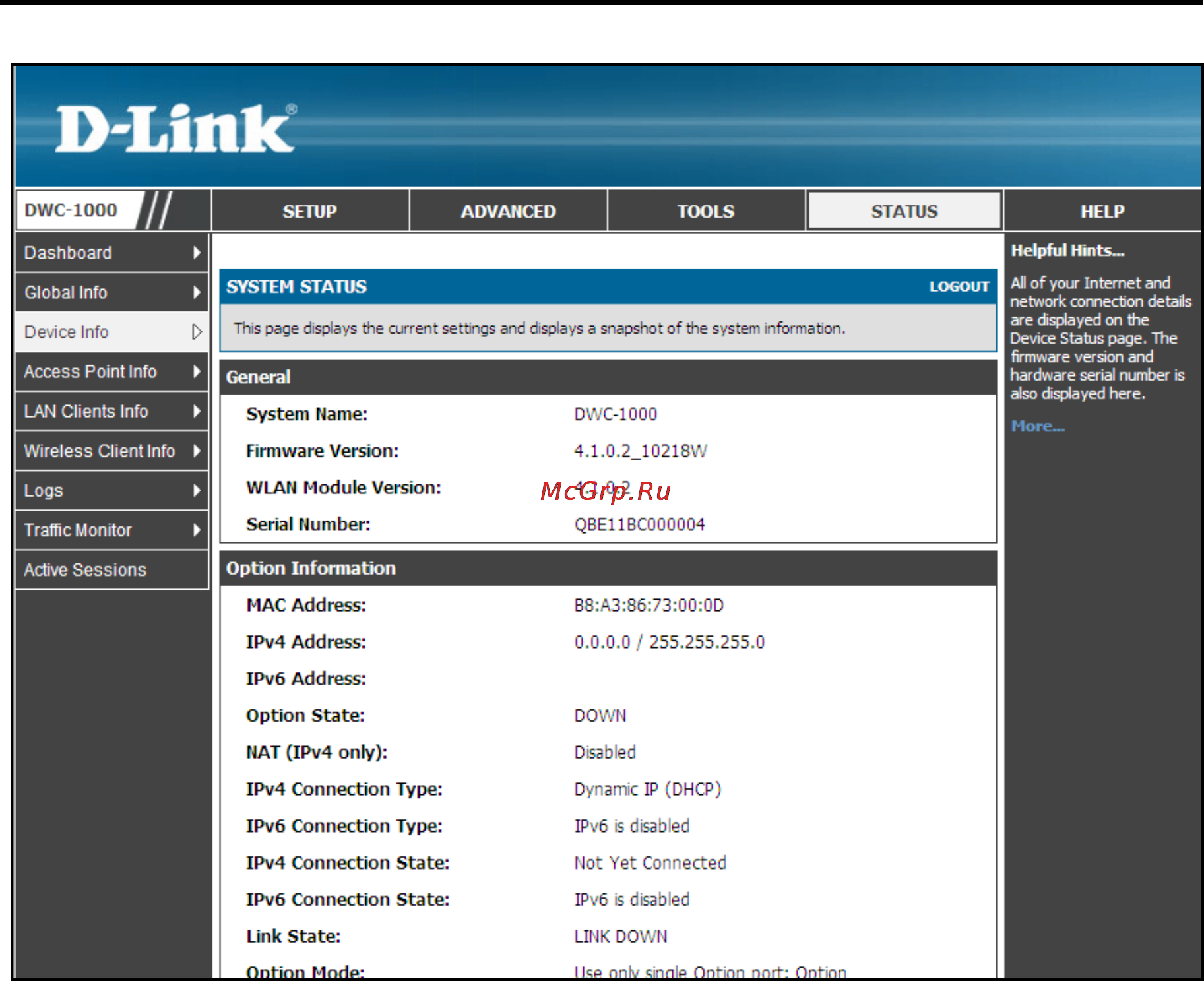 D-Link DWC-1000 Руководство пользователя для ревизии A1 _версии ПО 4.3.0.x _ 4.4.0.x_ онлайн [30/246] 172917