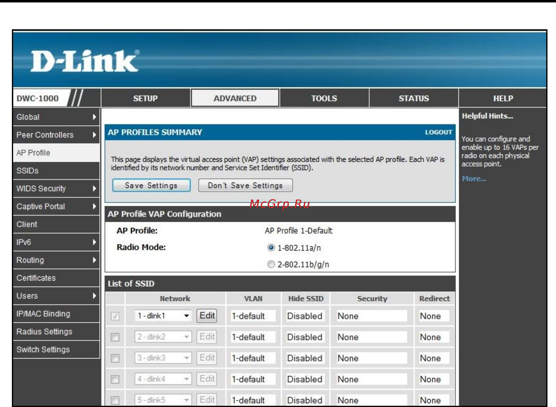 D-Link DWC-1000 Руководство пользователя для ревизии A1 _версии ПО 4.3.0.x _ 4.4.0.x_ онлайн [41/246] 172917