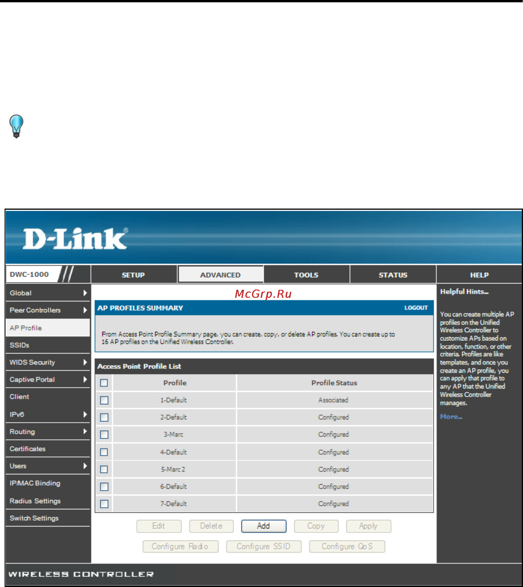 D-Link DWC-1000 [42/246] Basic configuration step 4 confirm access point profile is associated