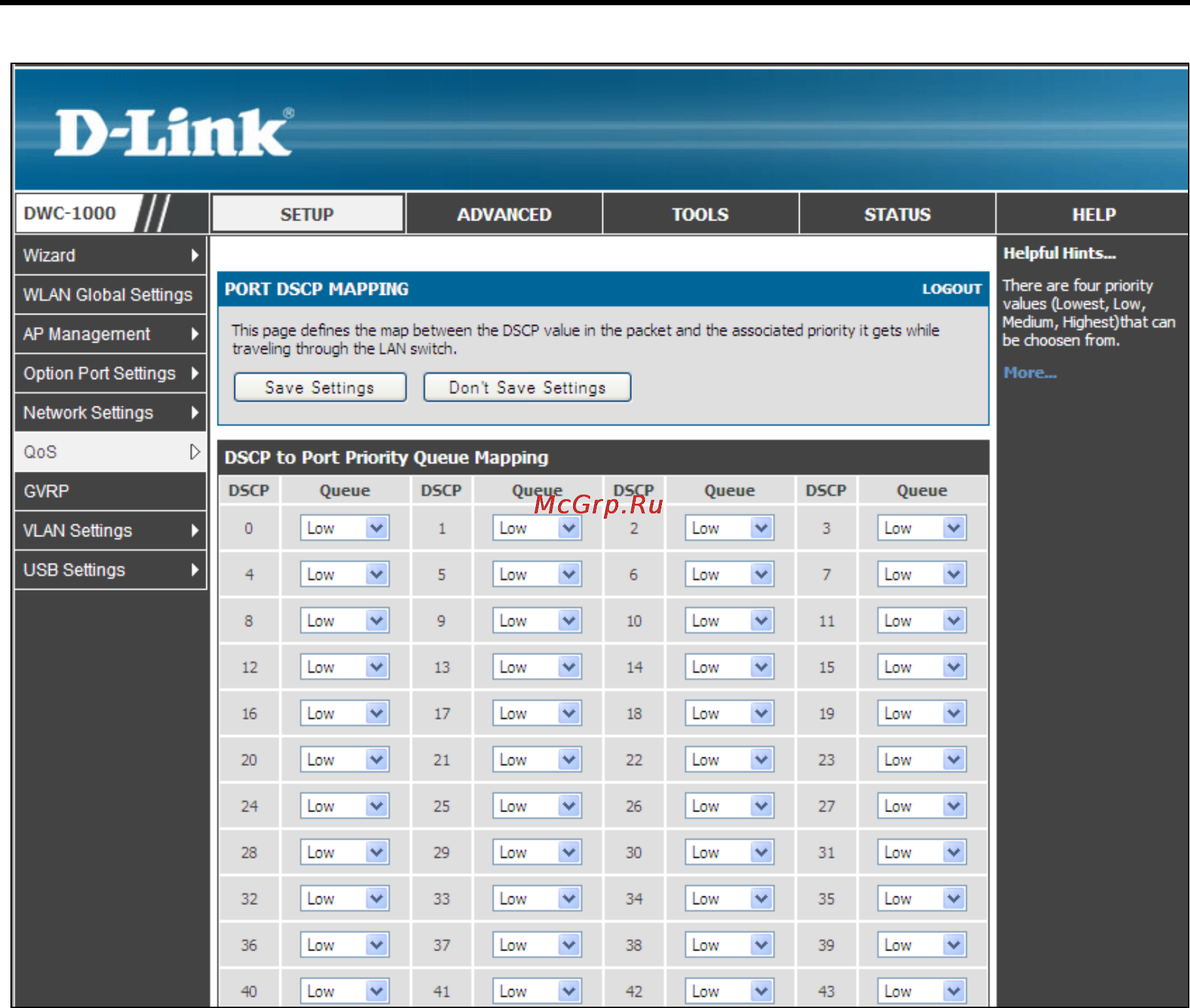 D-Link DWC-1000 Руководство пользователя для ревизии A1 _версии ПО 4.3.0.x _ 4.4.0.x_ онлайн [58/246] 172917
