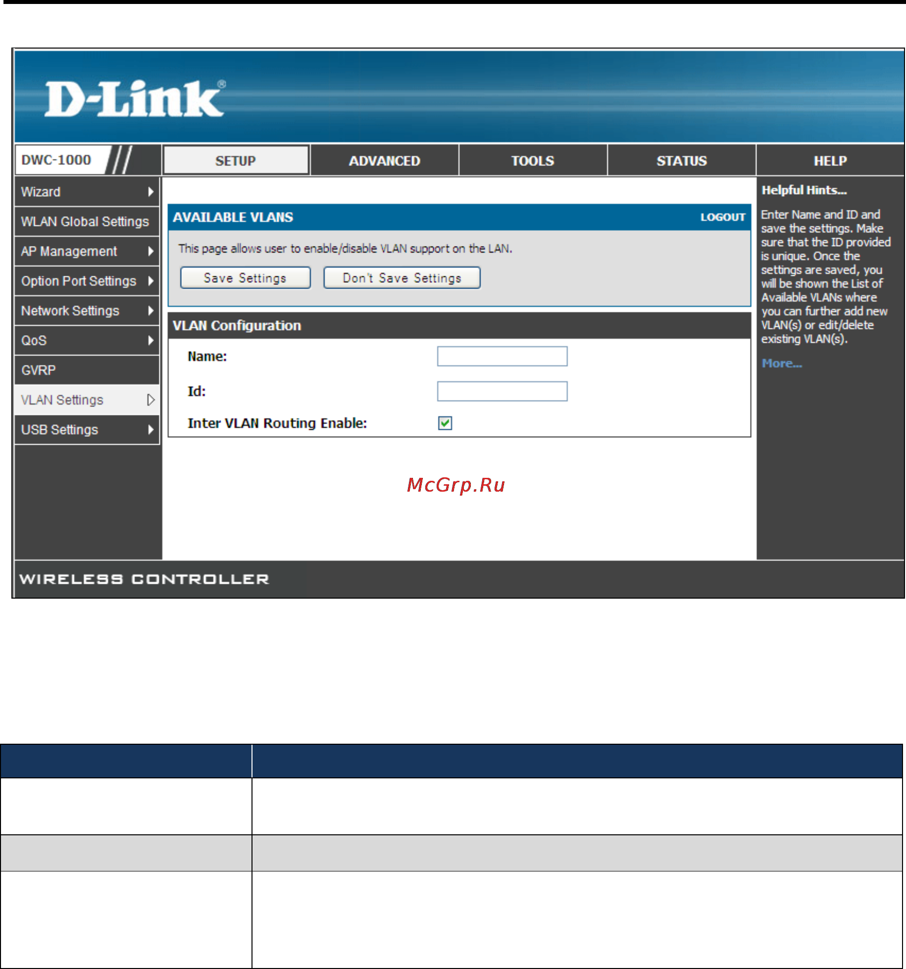 D-Link DWC-1000 [61/246] Complete the fields in the page see table 4 1