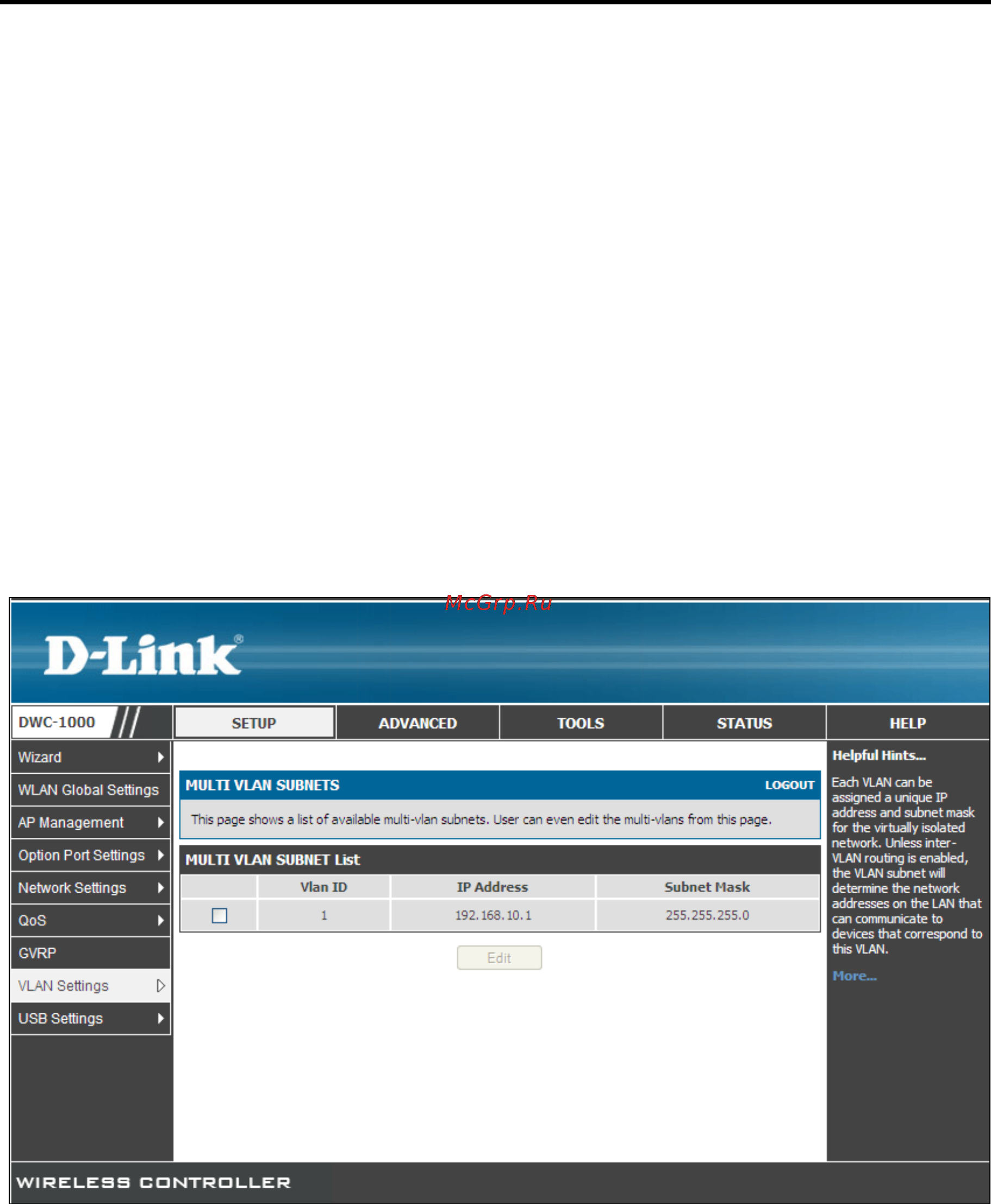 D-Link DWC-1000 [66/246] Multivlan subnets