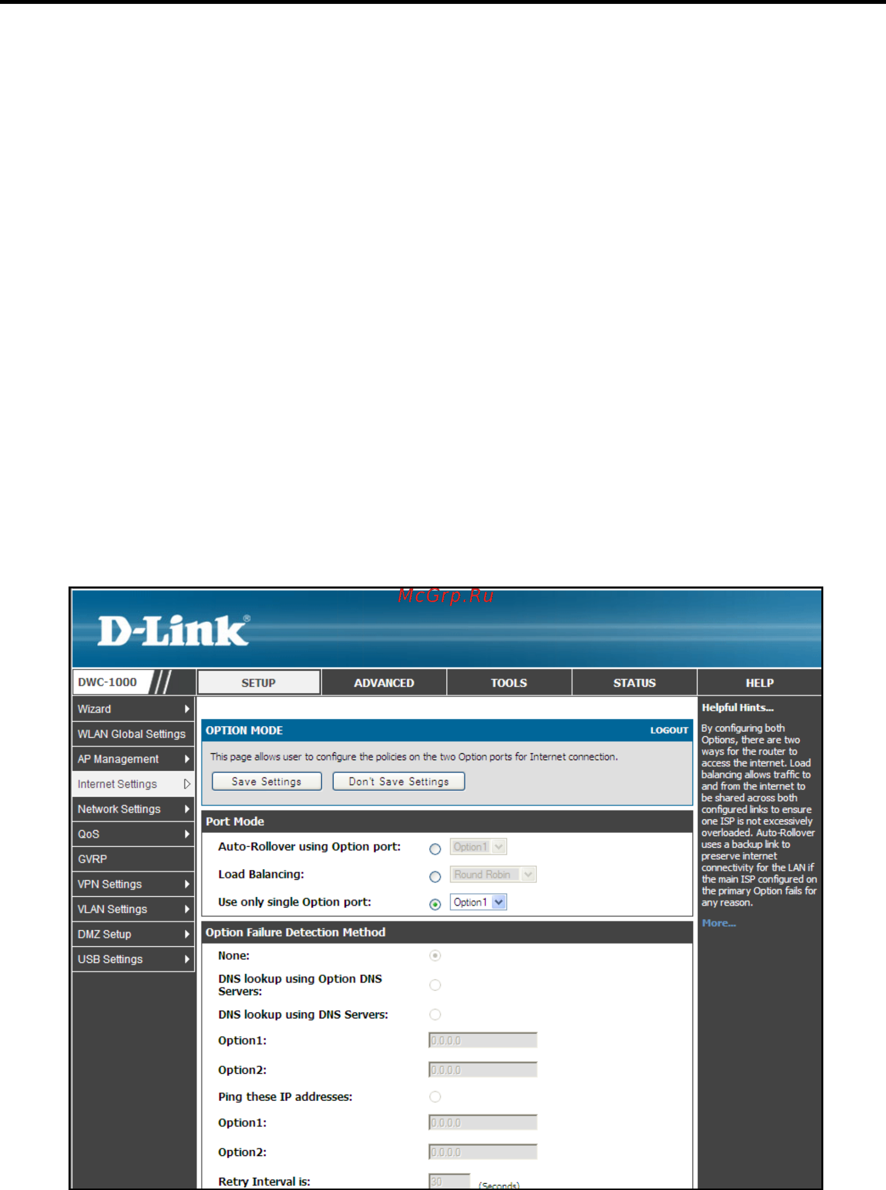 D-Link DWC-1000 [76/246] Auto failover settings