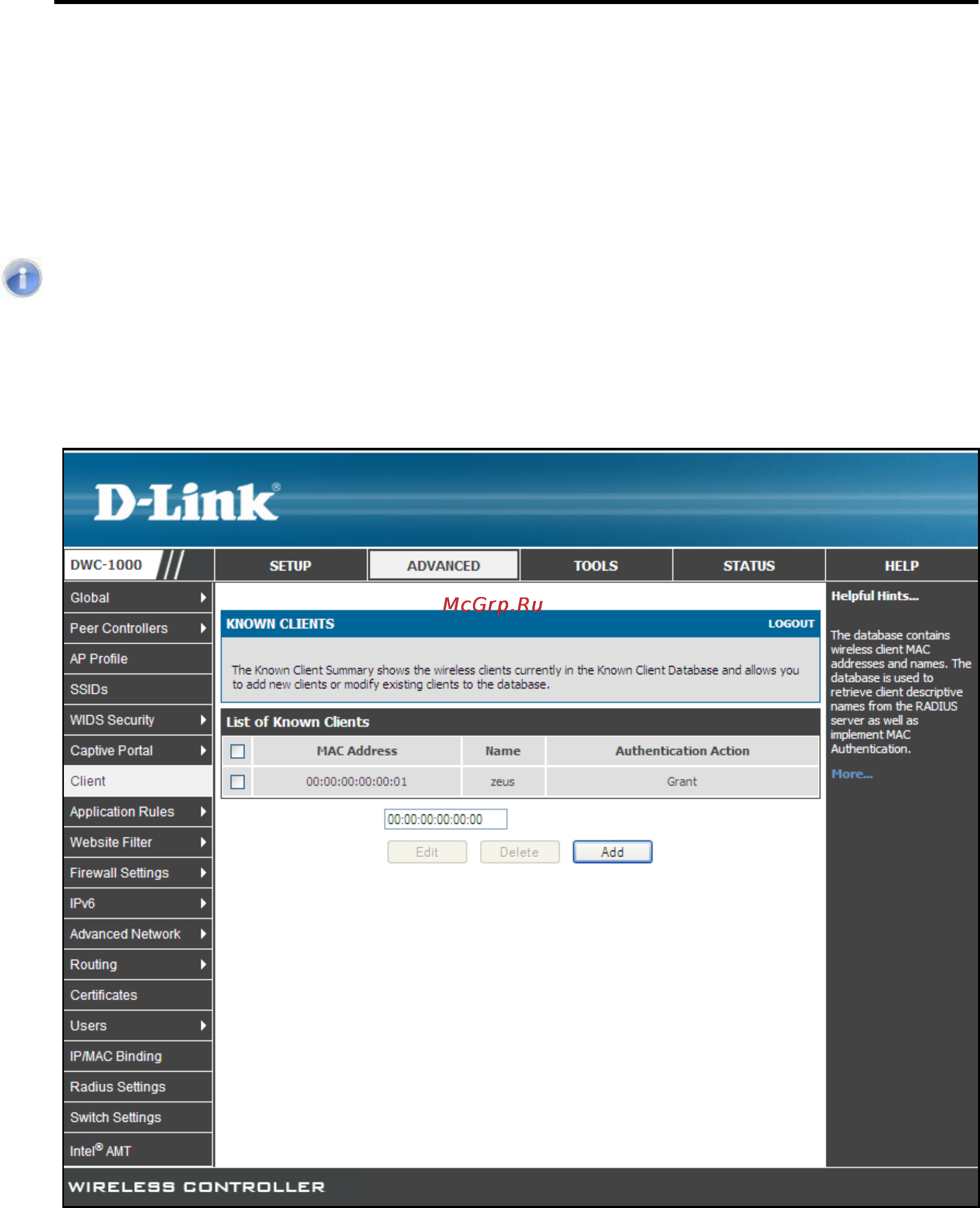 D-Link DWC-1000 [87/246] Deleting clients