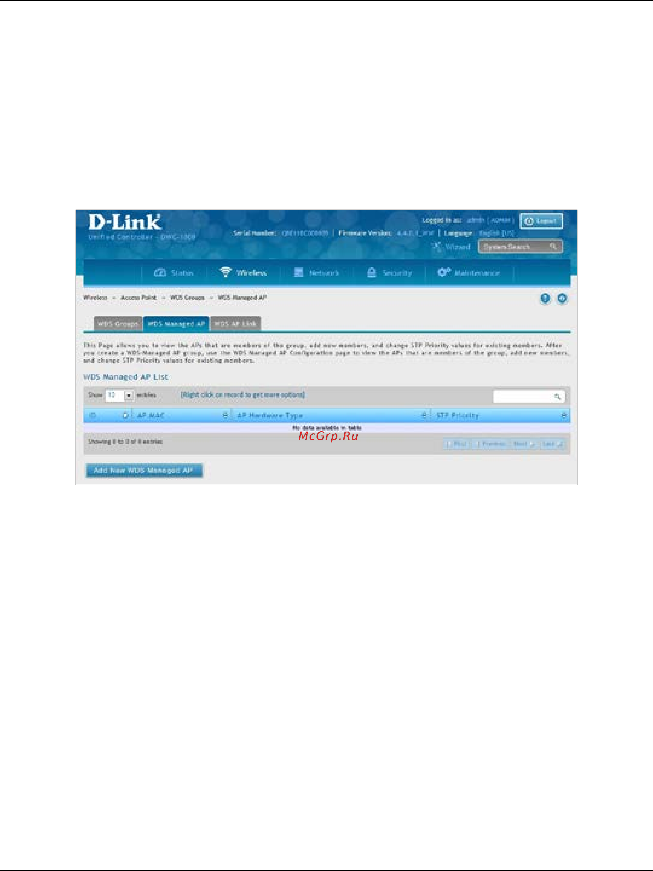 D-Link DWC-1000 [108/368] Configure wds managed ap