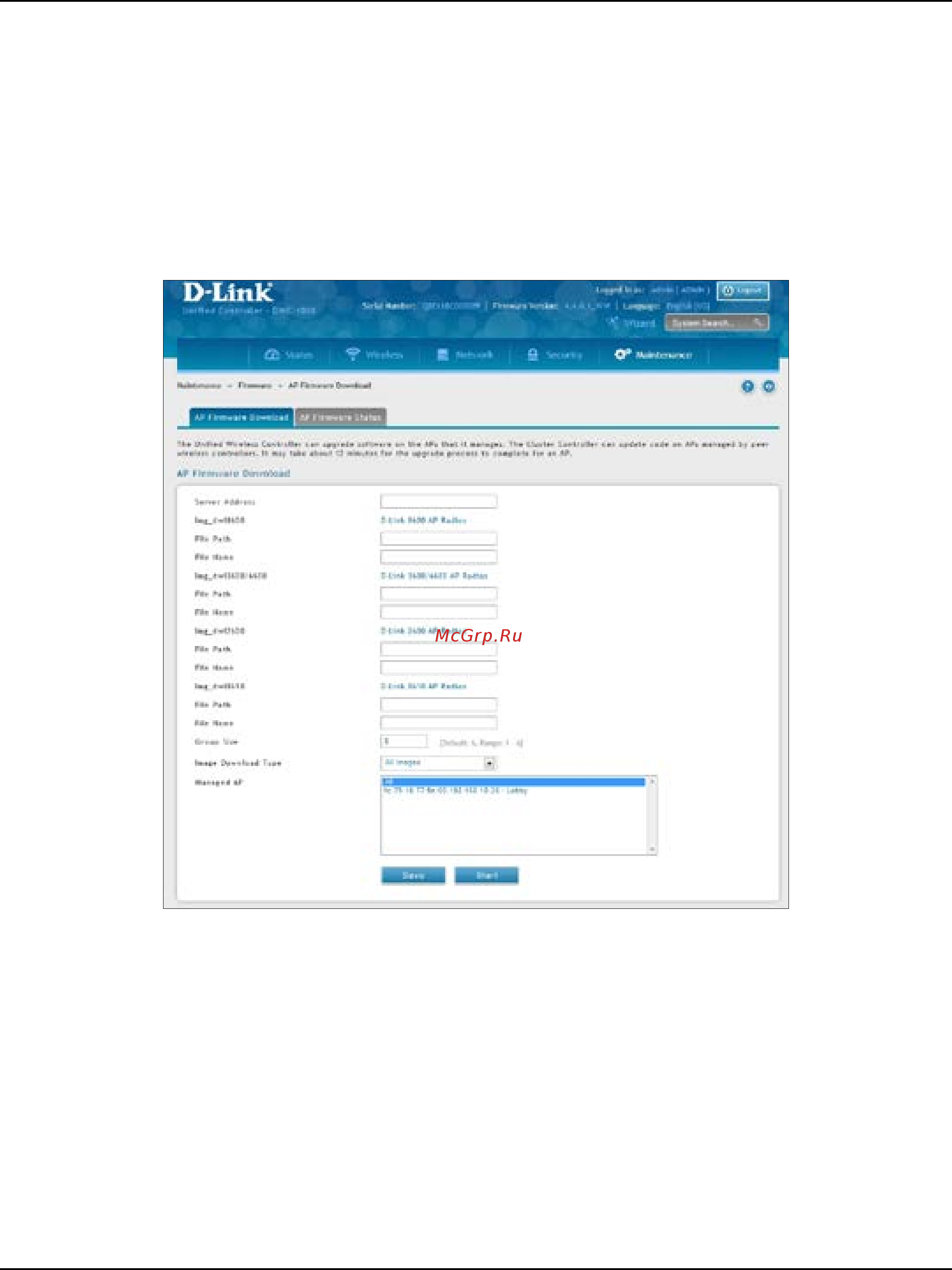 D-Link DWC-1000 [113/368] Ap firmware download