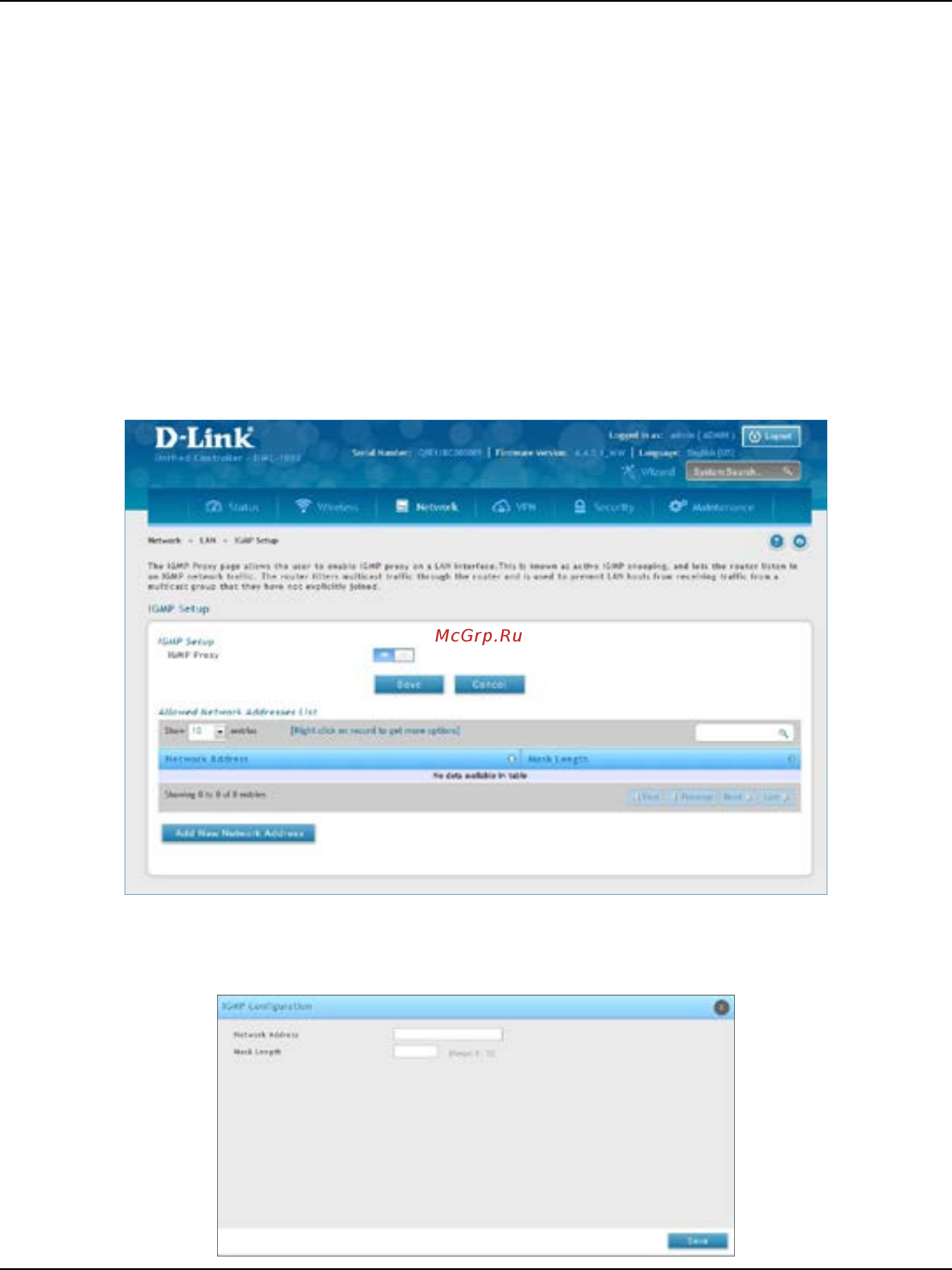 D-Link DWC-1000 [131/368] Igmp setup