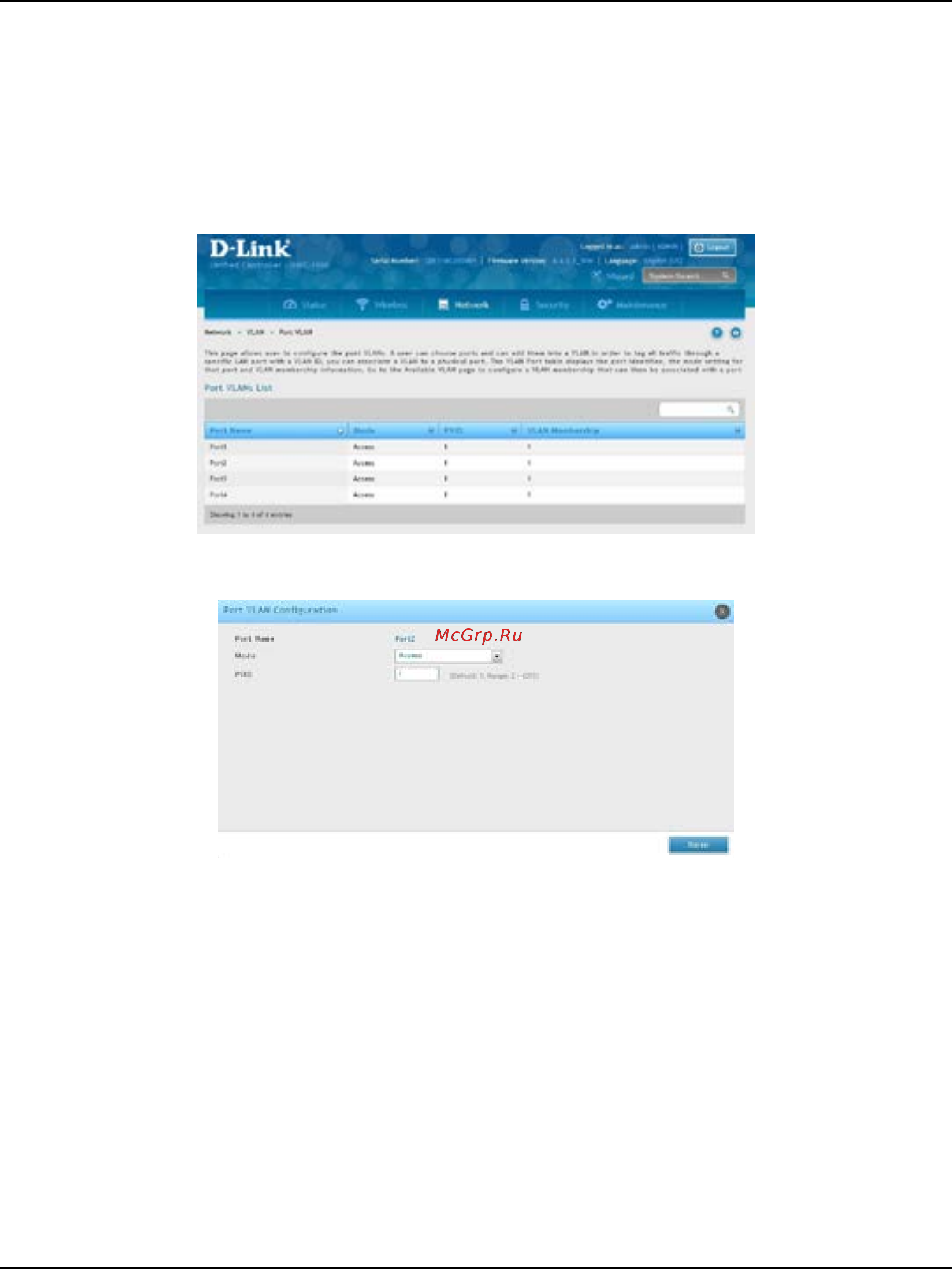 D-Link DWC-1000 [155/368] Port vlans