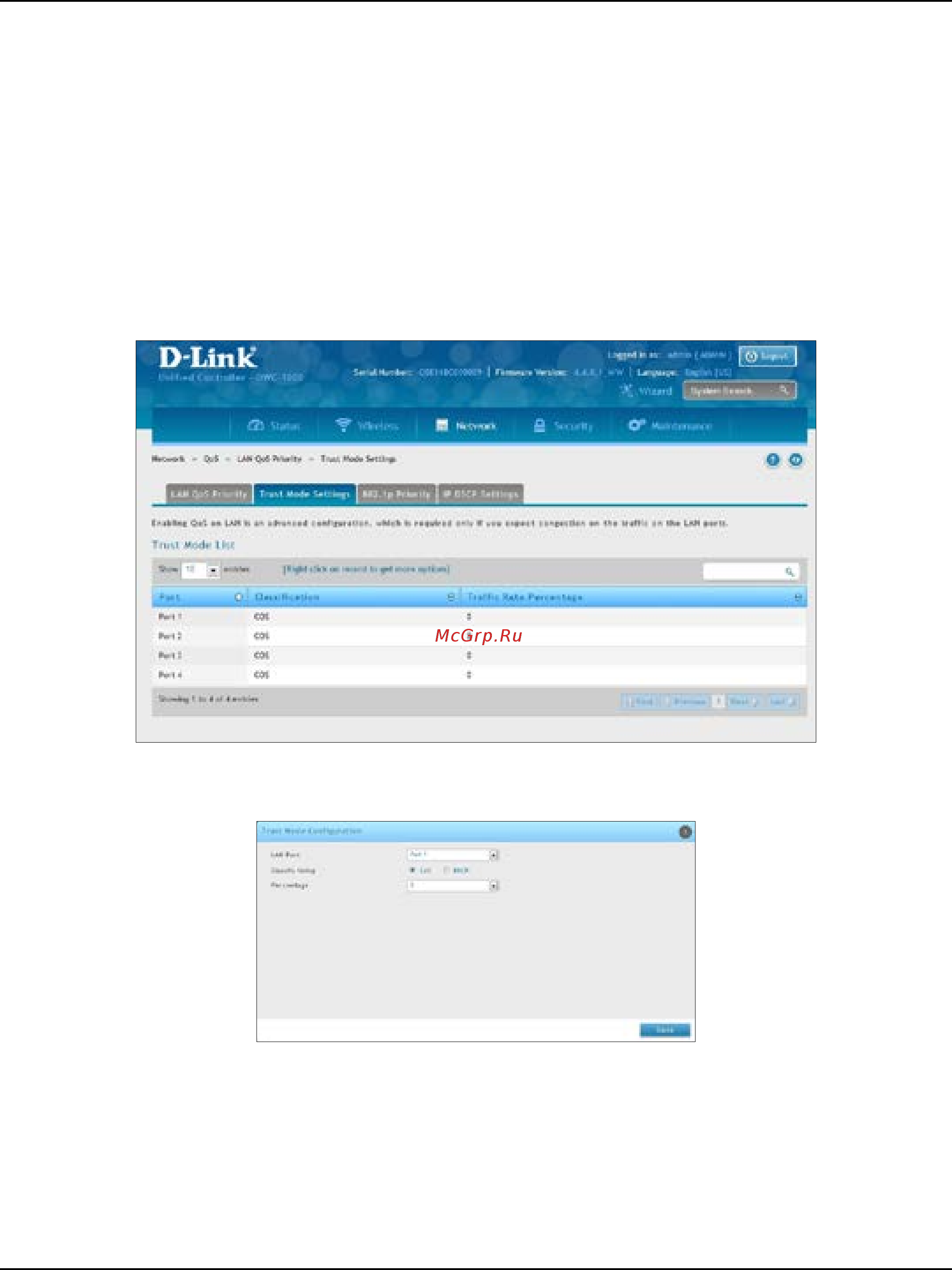 D-Link DWC-1000 [177/368] Defining dscp and cos on each port