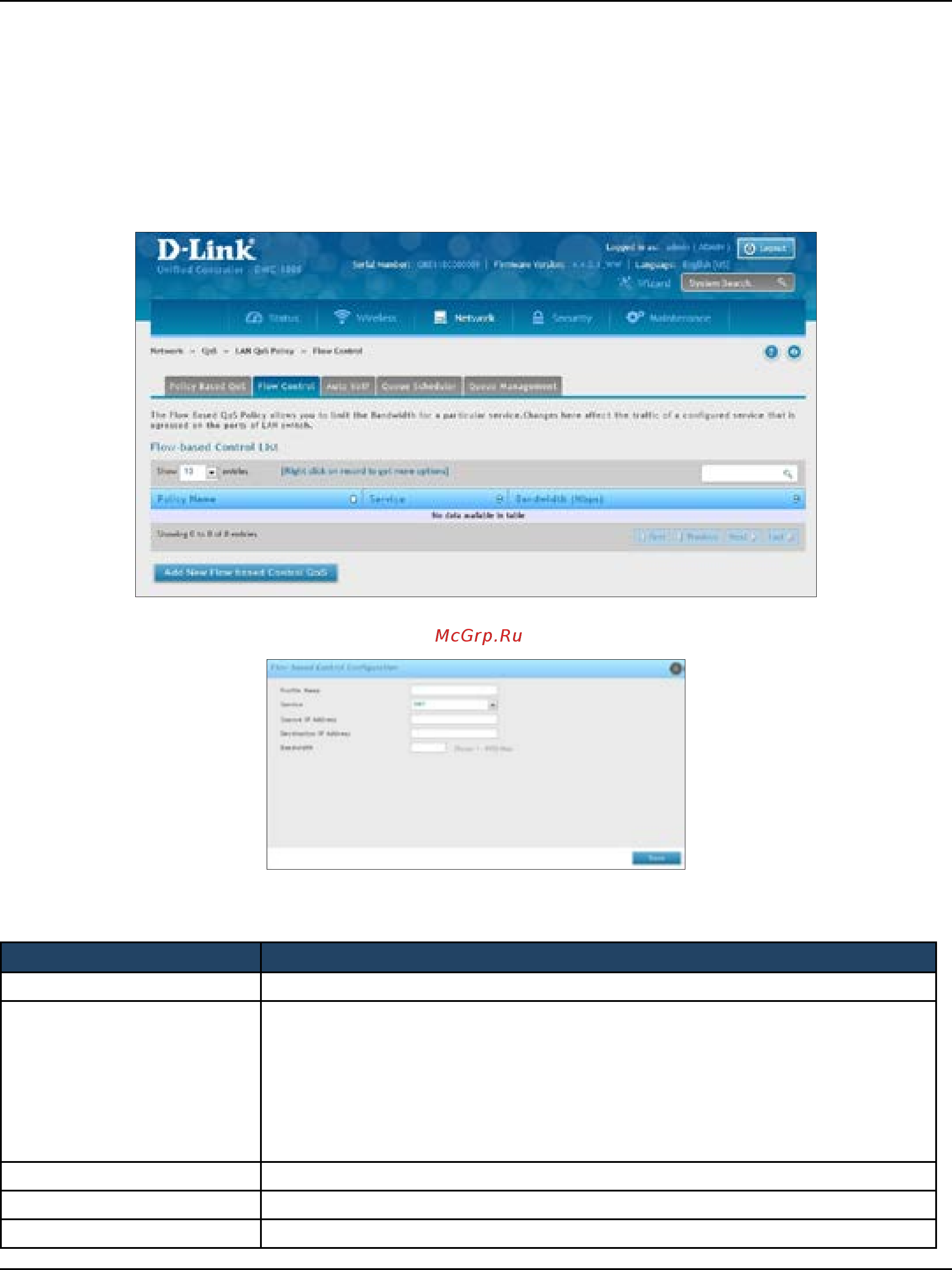 D-Link DWC-1000 [182/368] Configure flow based control