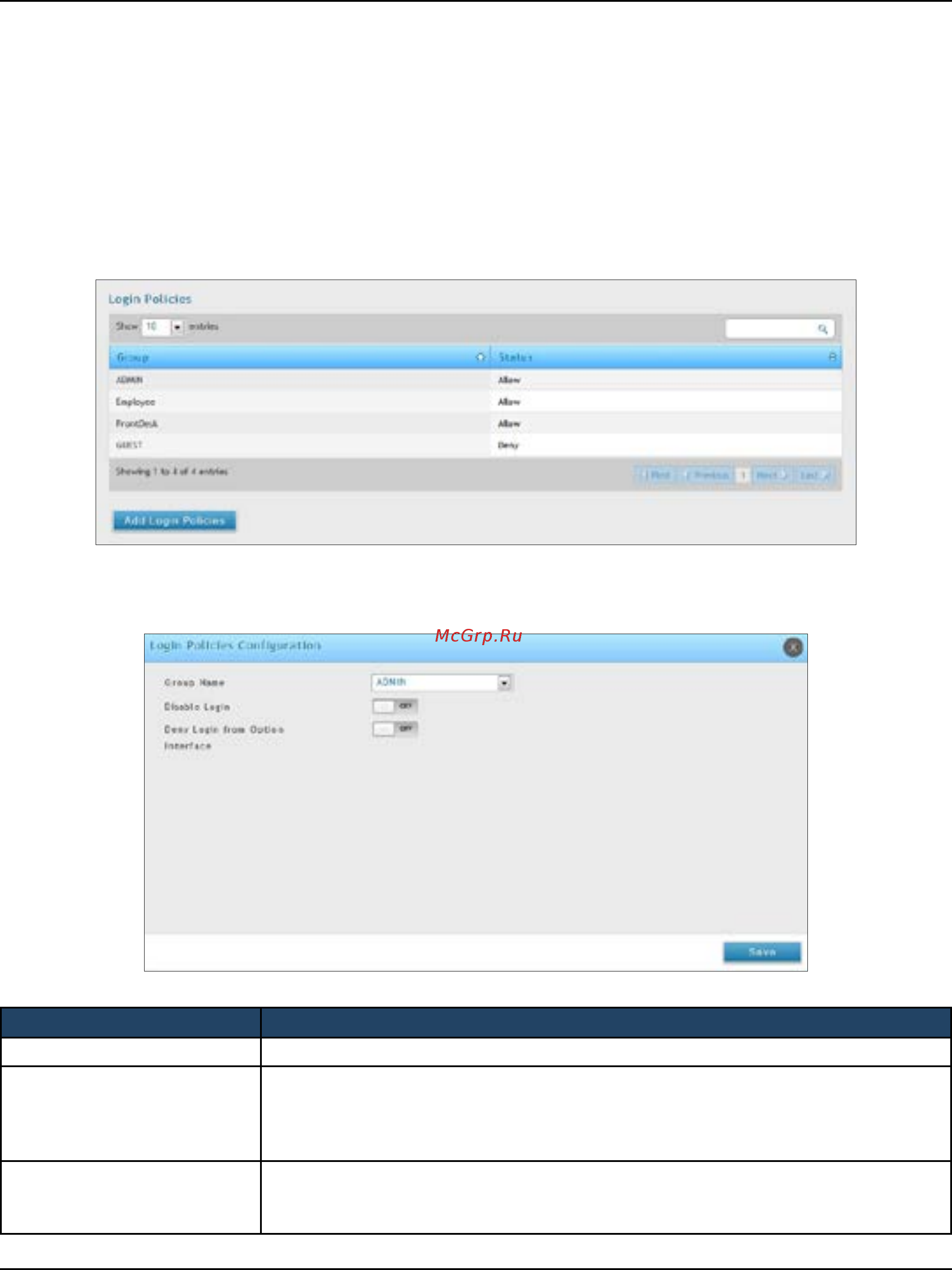 D-Link DWC-1000 [198/368] Configuring login policies