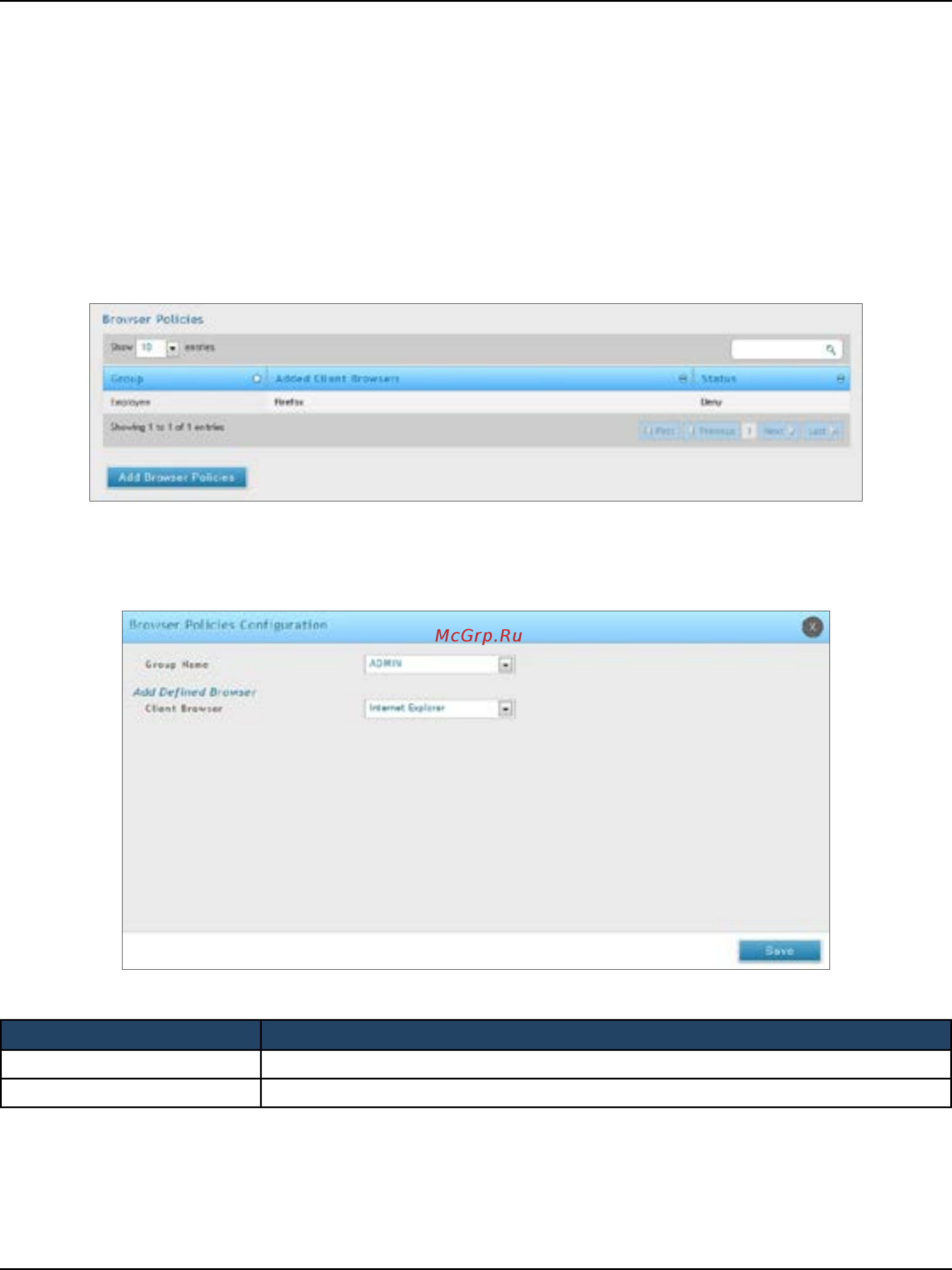 D-Link DWC-1000 [199/368] Configuring browser policies