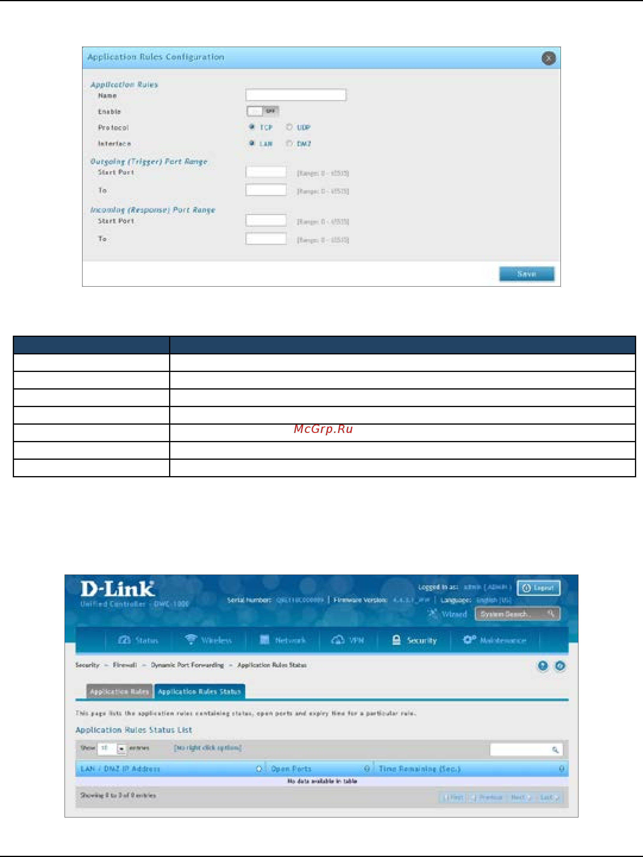 D-Link DWC-1000 [241/368] Complete the fields from the table below and click save
