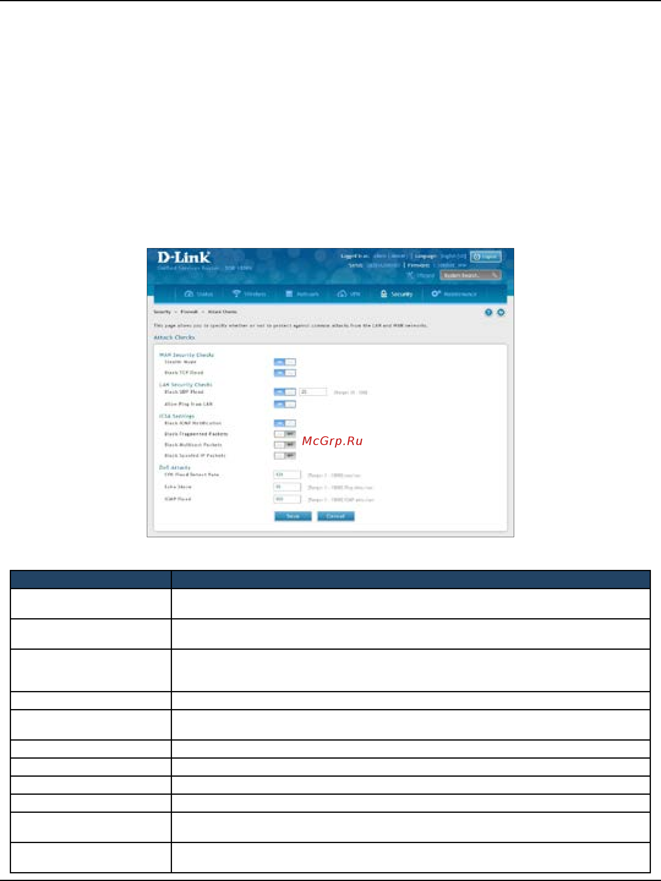 D-Link DWC-1000 [242/368] Complete the fields from the table below and click save