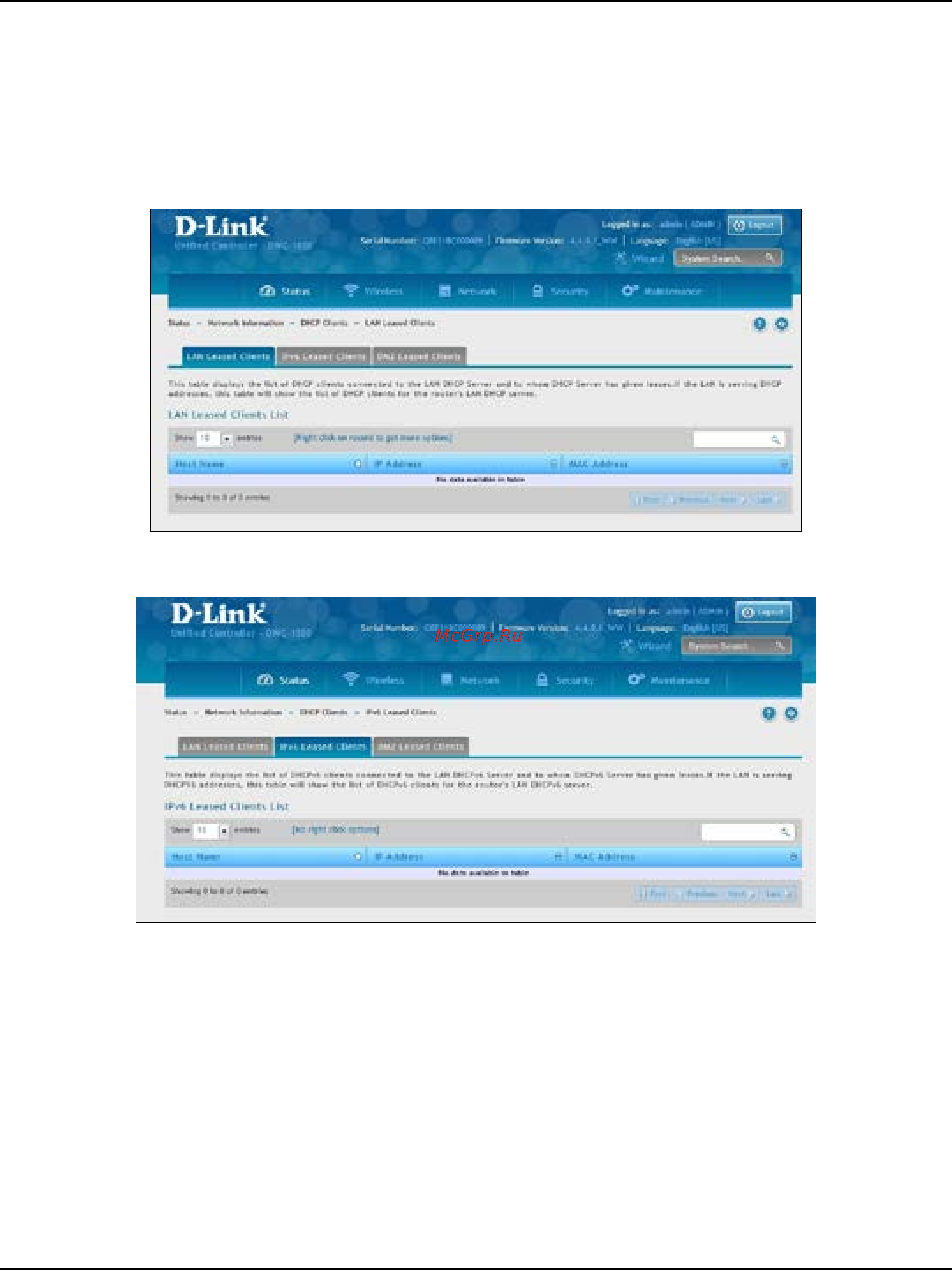 D-Link DWC-1000 [281/368] Viewing dhcp clients