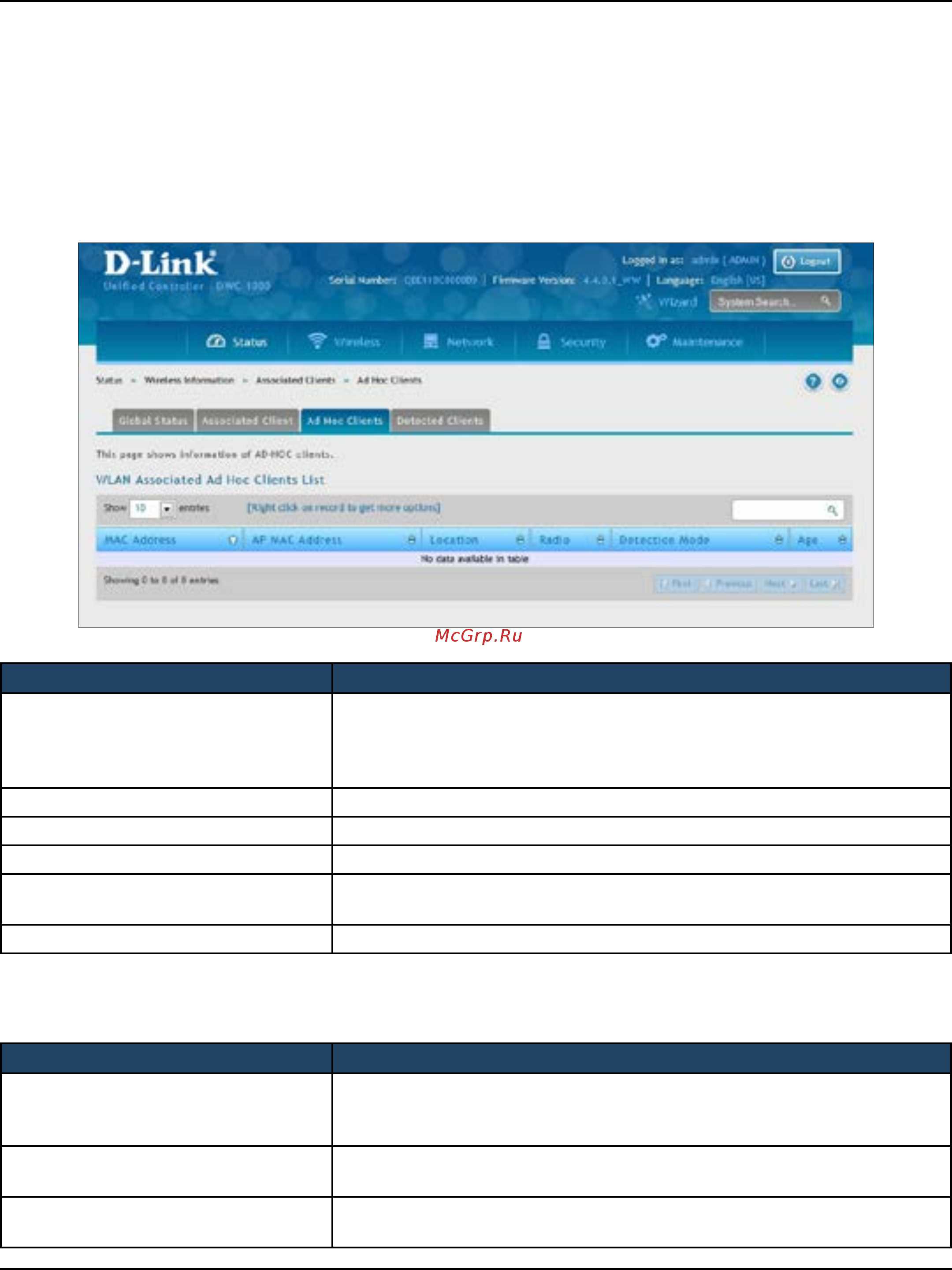 D-Link DWC-1000 [310/368] Ad hoc clients