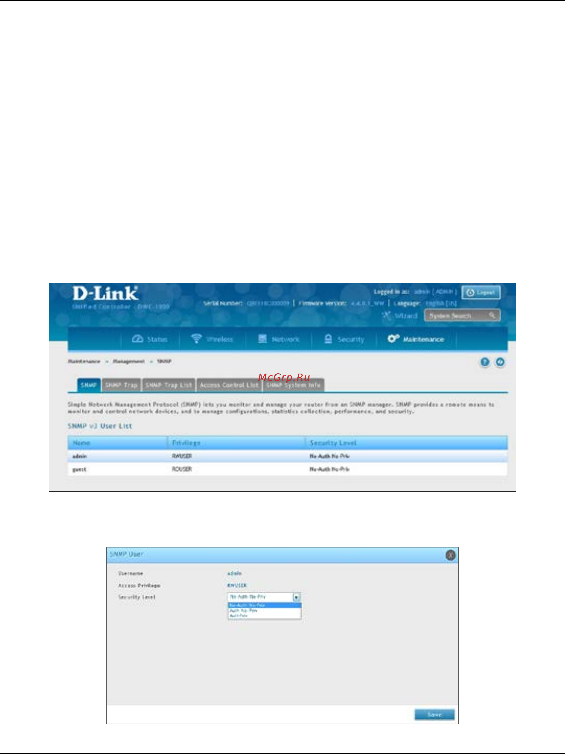 D-Link DWC-1000 [326/368] Using snmp