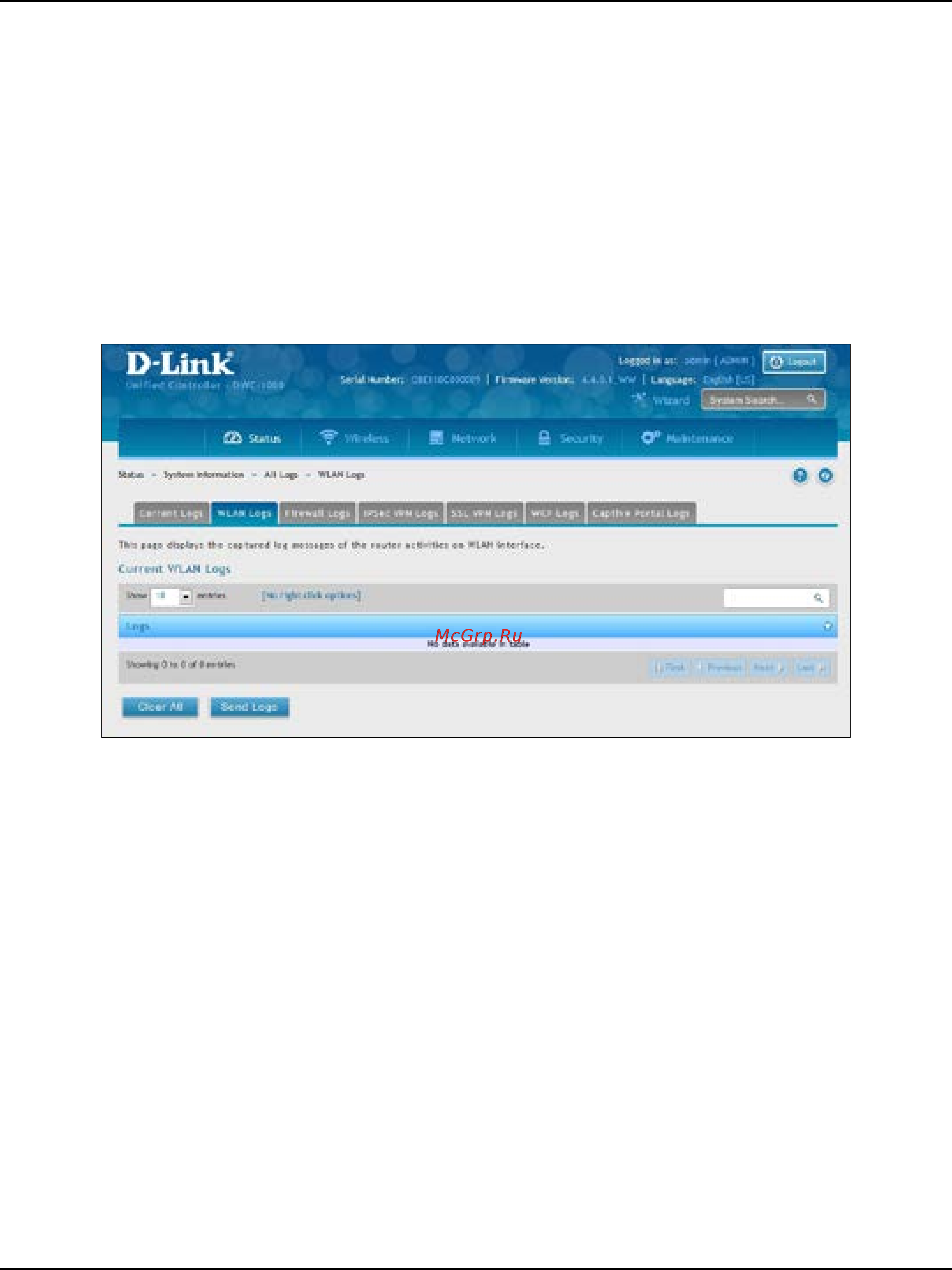 D-Link DWC-1000 [357/368] Wlan logs