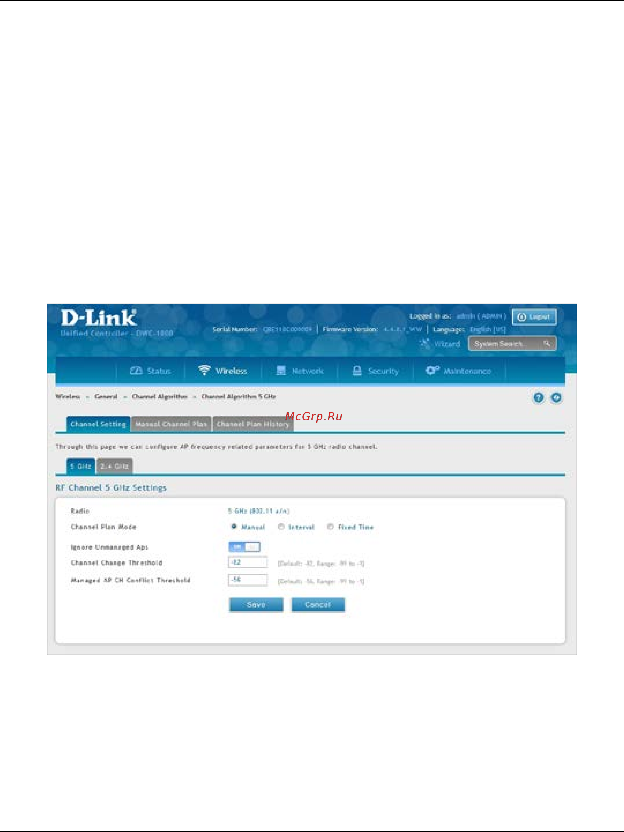D-Link DWC-1000 [67/368] Channel plan and power settings