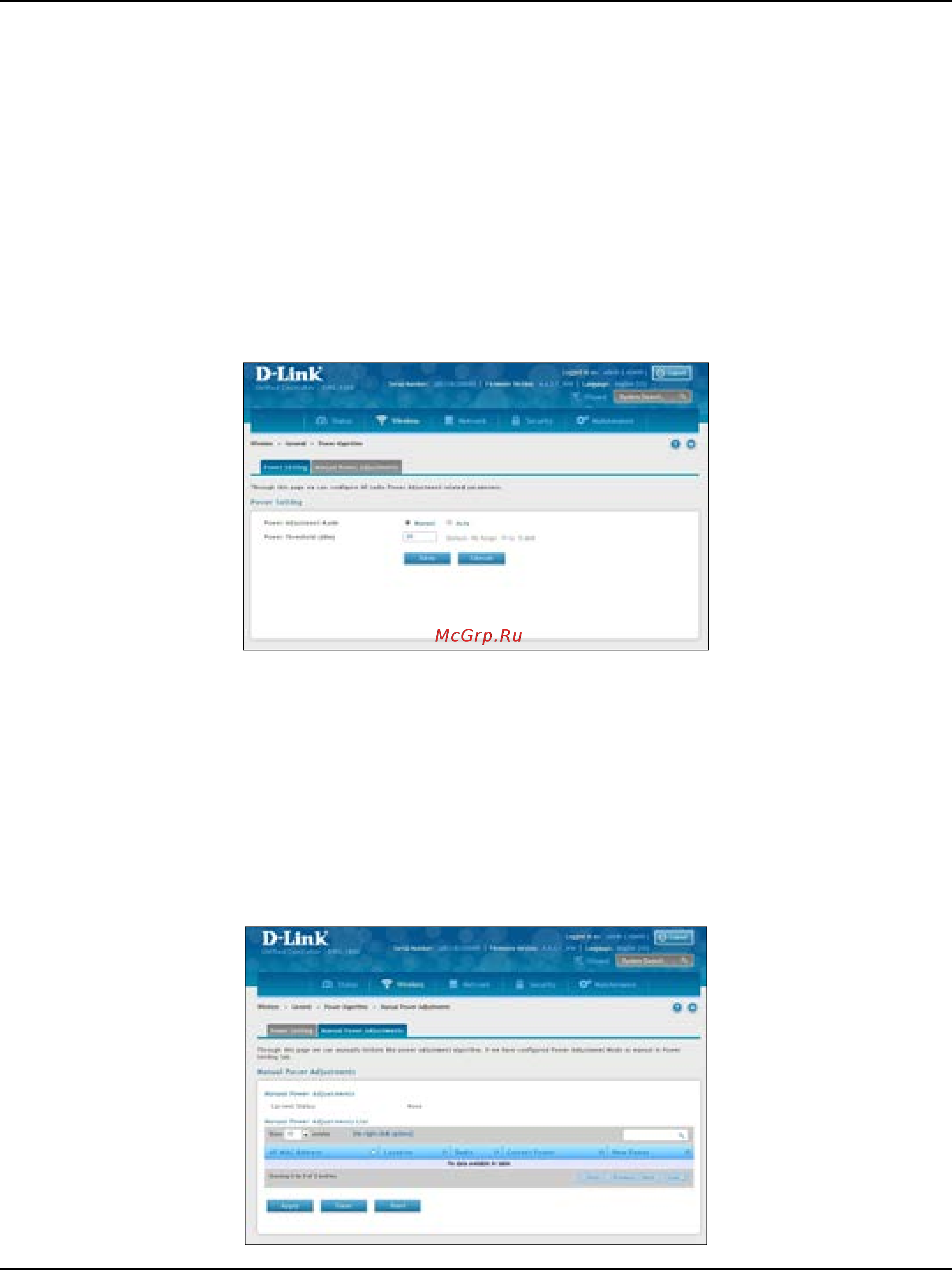 D-Link DWC-1000 [69/368] Configure power settings