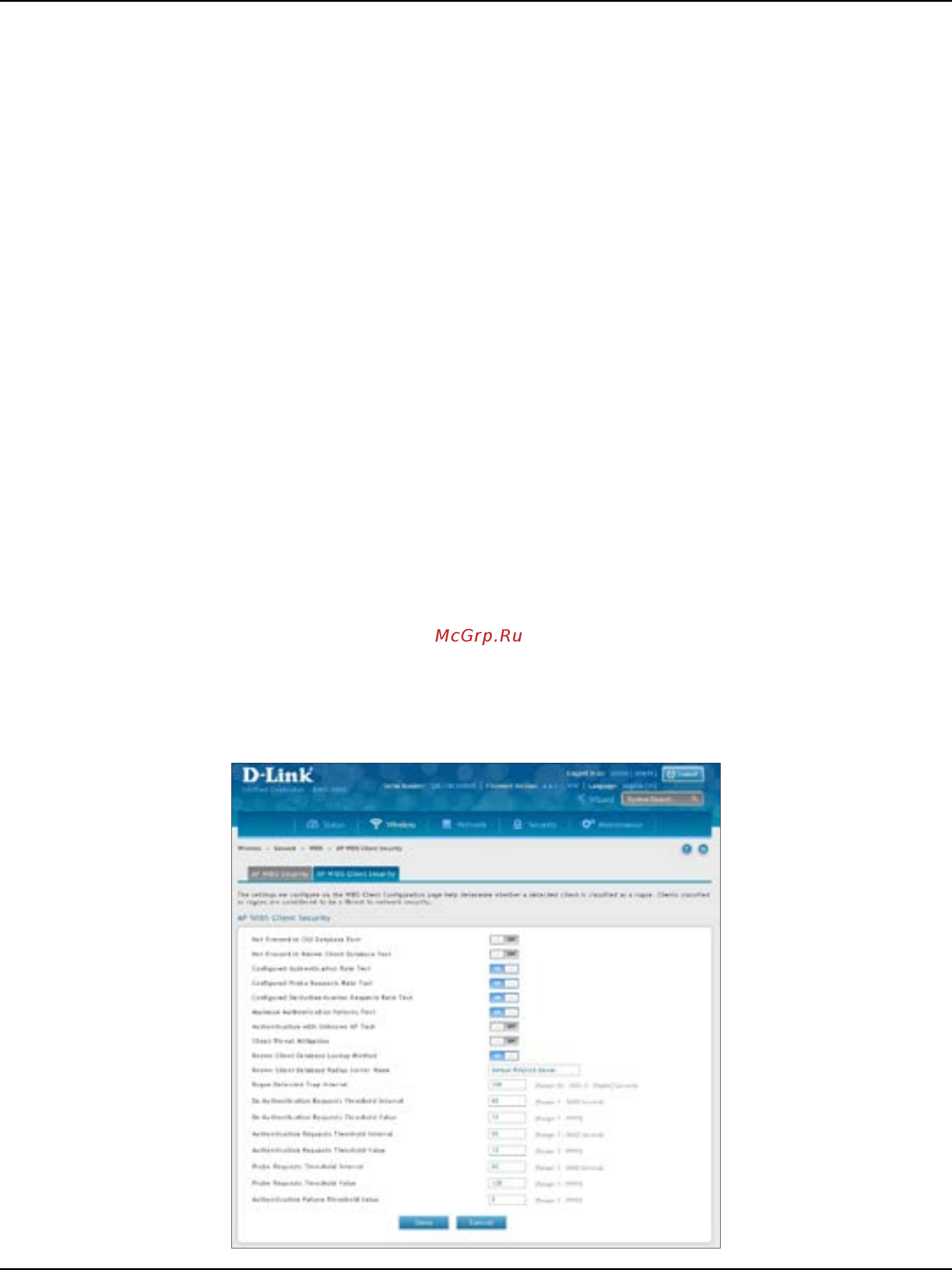 D-Link DWC-1000 [73/368] Configure client wids settings