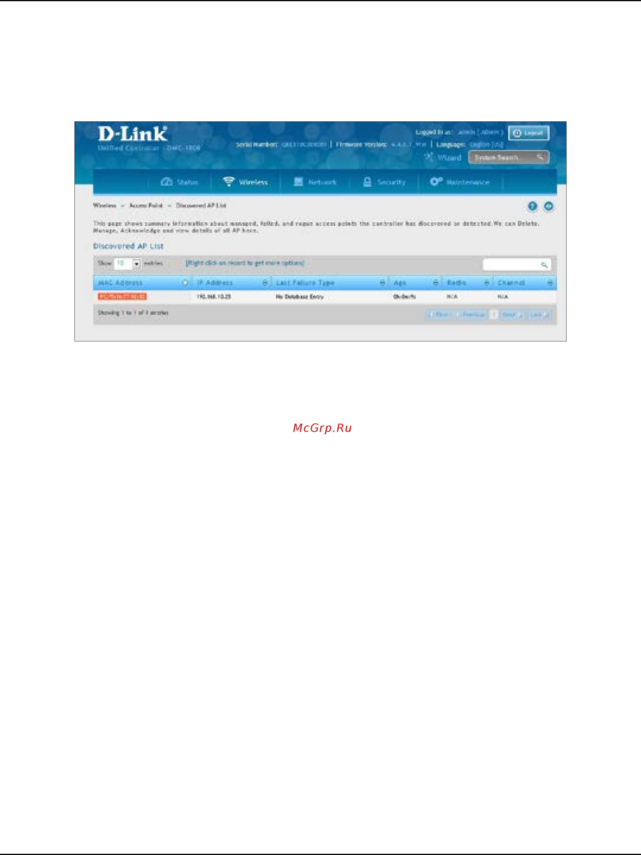 D-Link DWC-1000 [83/368] Add a ap from discovered ap list