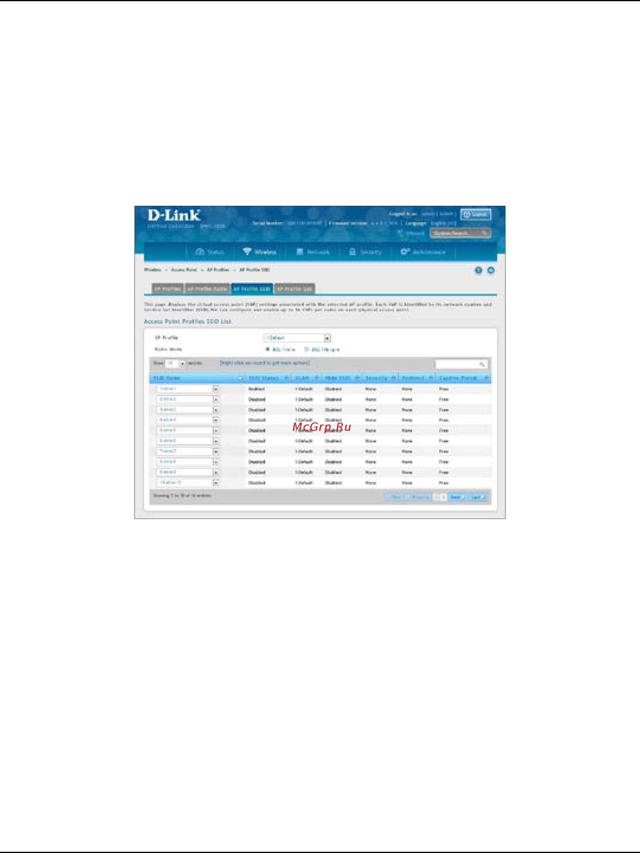D-Link DWC-1000 [96/368] Configure ap profile ssid