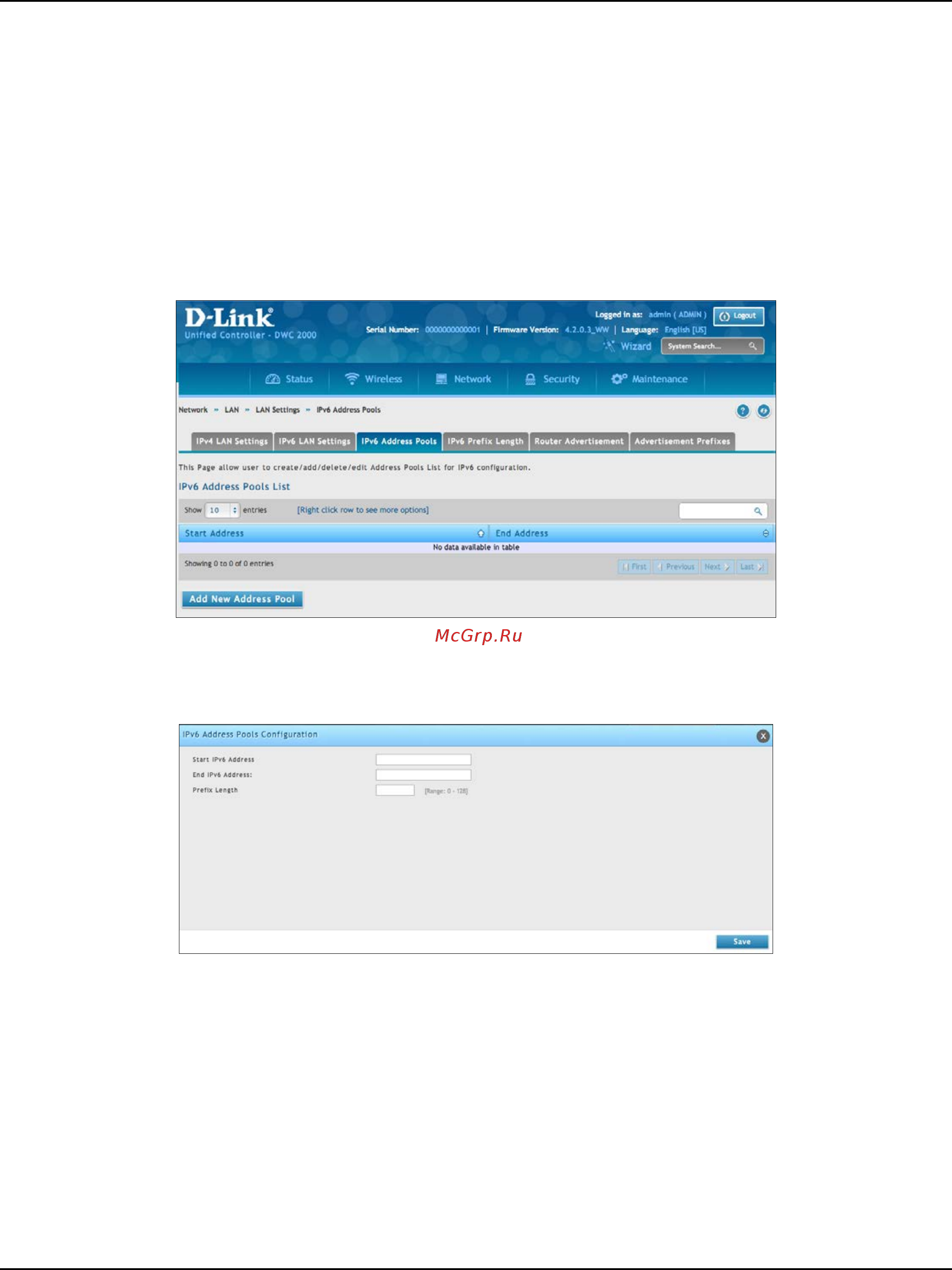 D-Link DWC-2000 [120/282] Ipv6 address pools