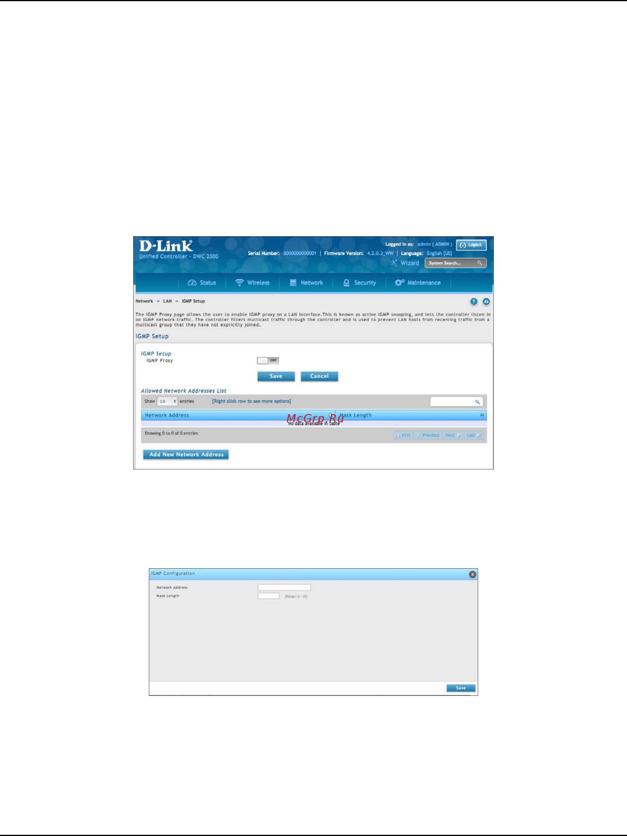 D-Link DWC-2000 [127/282] Configure igmp setup