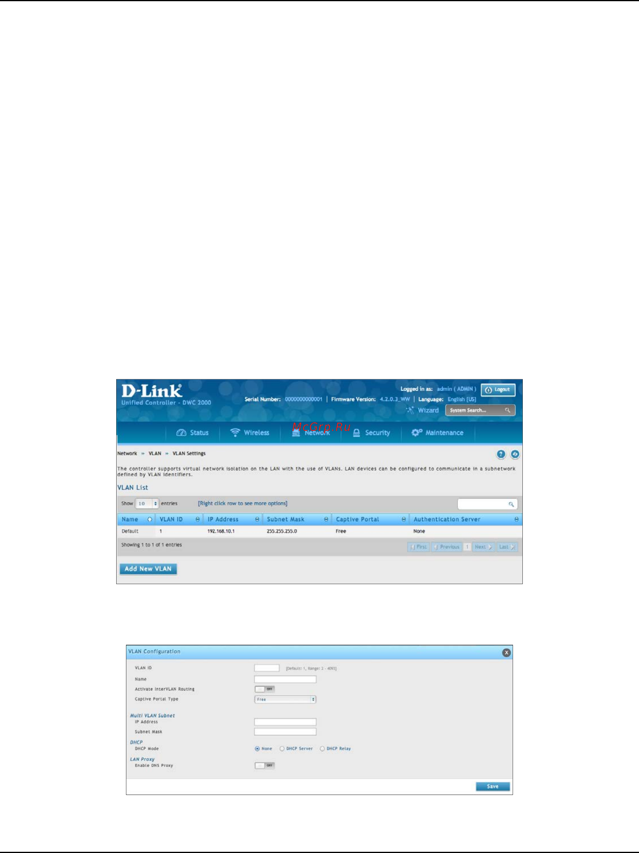 D-Link DWC-2000 [130/282] Creating vlans