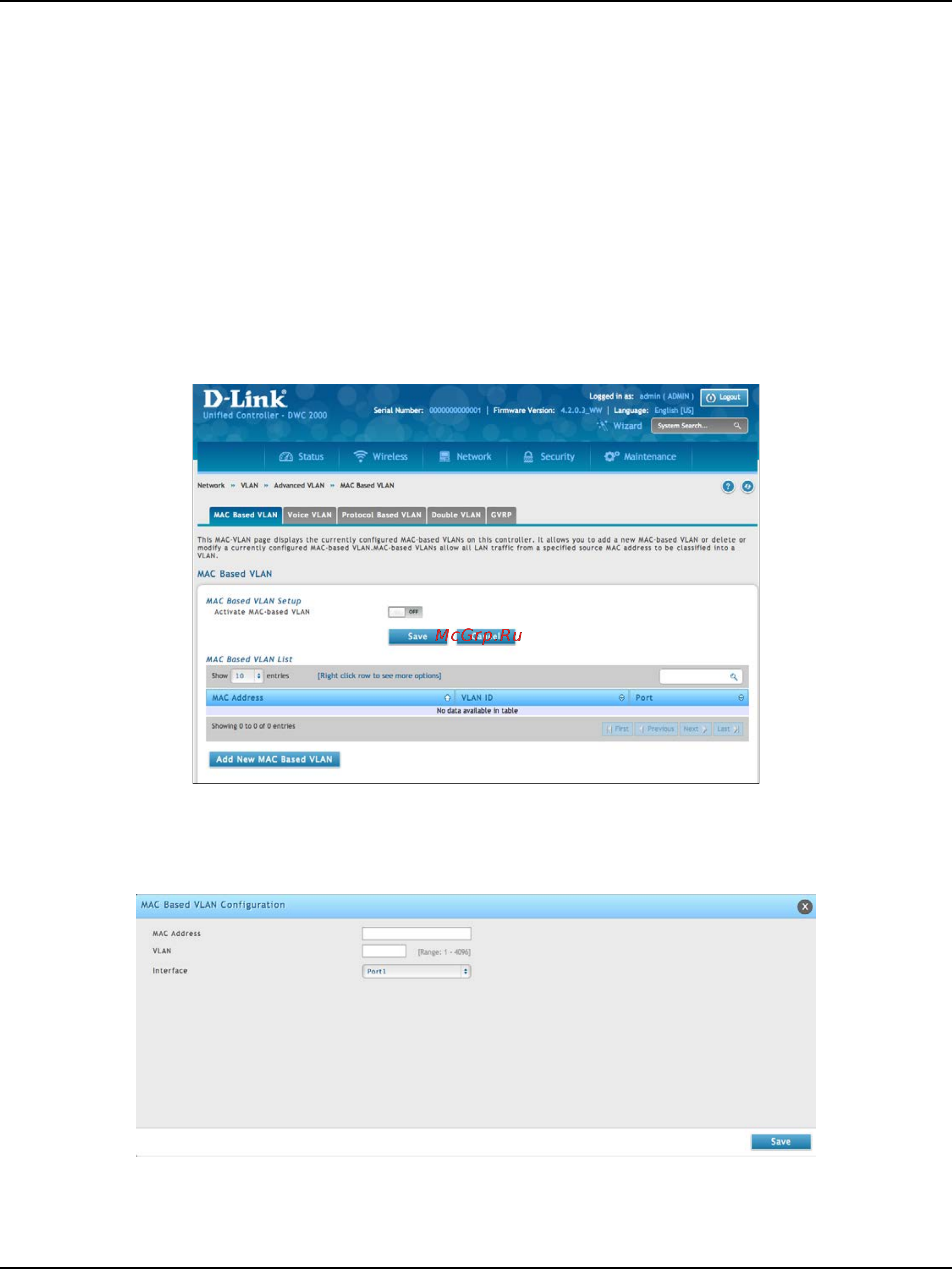 D-Link DWC-2000 [136/282] Mac based vlans