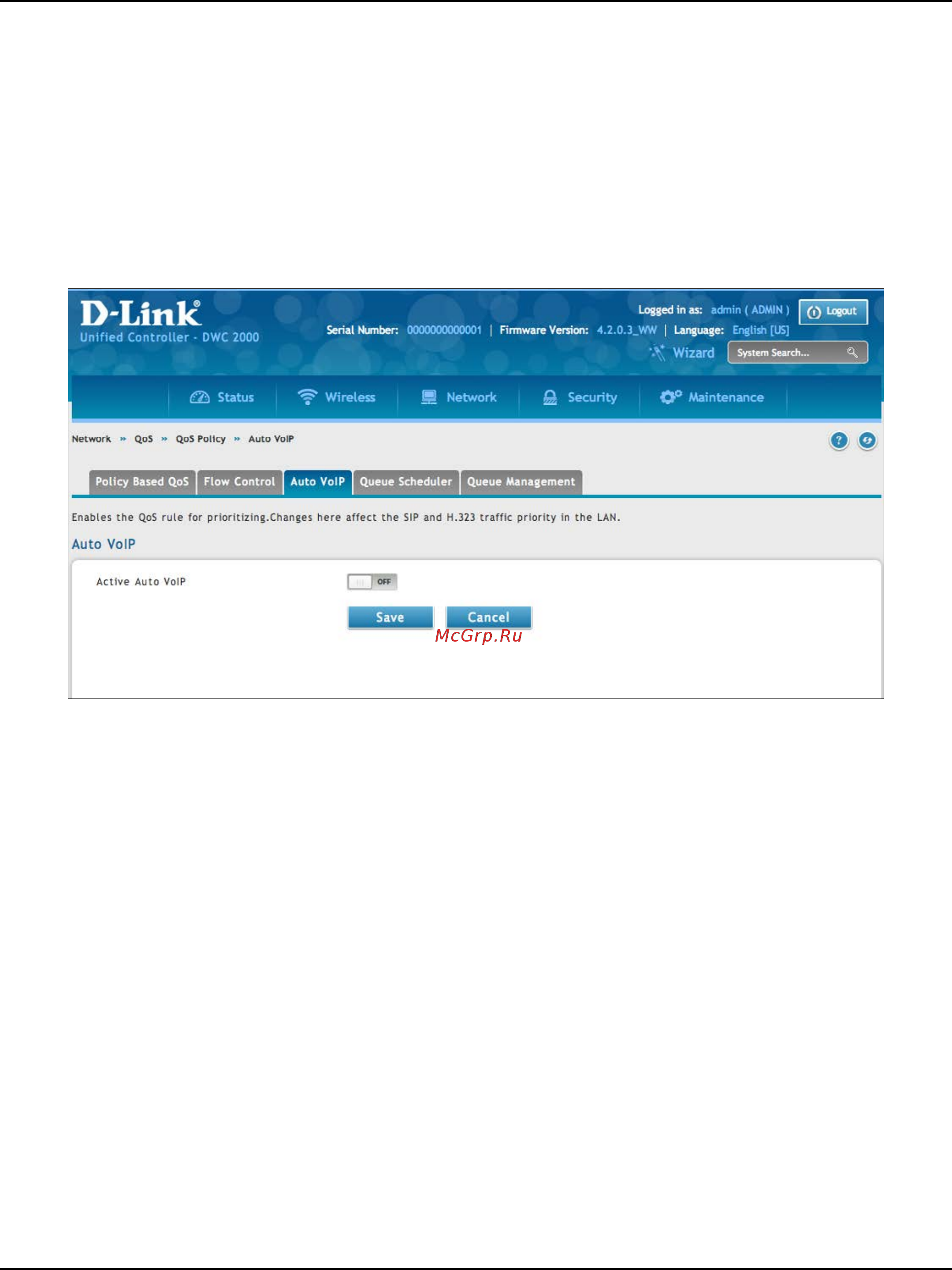 D-Link DWC-2000 [157/282] Configure auto voip qos