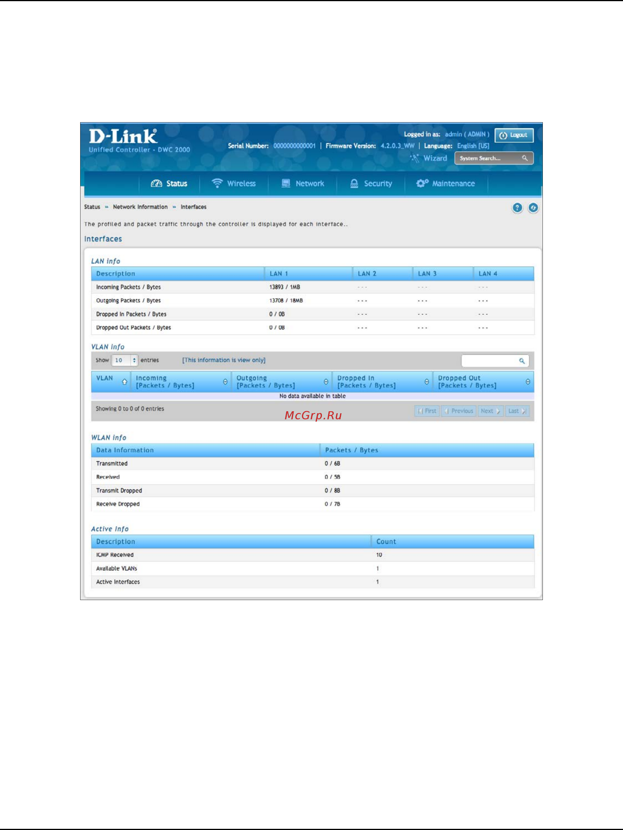 D-Link DWC-2000 [202/282] Viewing traffic on interfaces